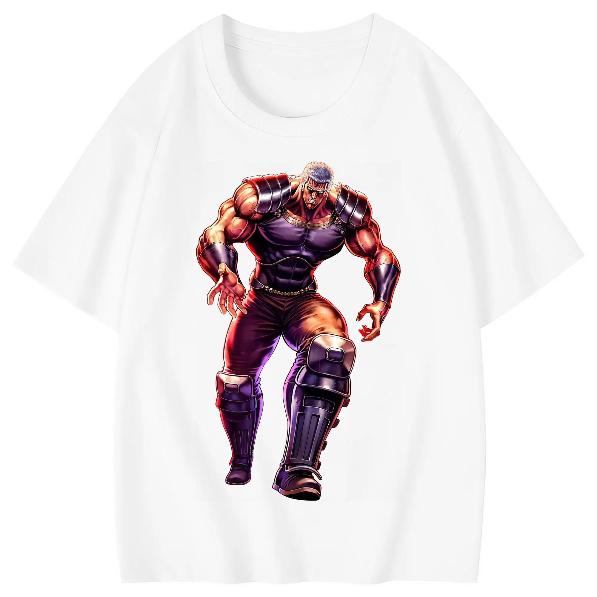 北斗の拳 グッズ,ラオウ - 綿100％ キッズTシャツ ・ フロントプリント ・ 快適 通気性 ・ スポーツ カジュアル 散歩用