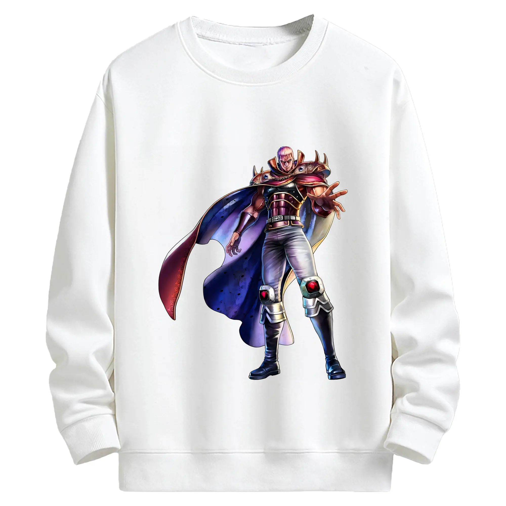 北斗の拳 グッズ,ラオウ - キッズ クルーネックスウェットシャツ ・ フロントプリント ・ 綿80％ ポリエステル20％ ・ 快適 通学 スポーツ 日常使い お散歩用