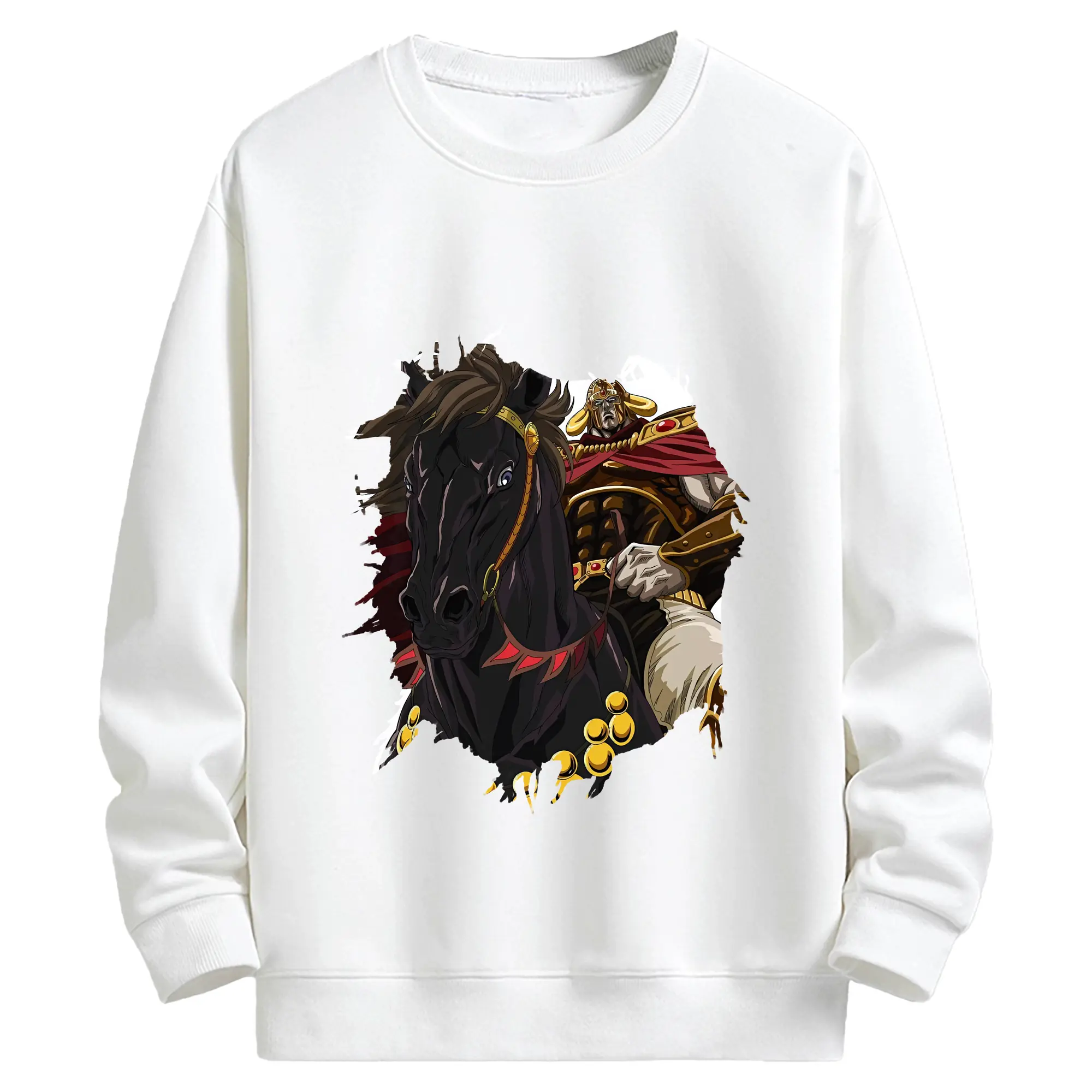 北斗の拳 グッズ,ラオウ - キッズ クルーネックスウェットシャツ ・ フロントプリント ・ 綿80％ ポリエステル20％ ・ 快適 通学 スポーツ 日常使い お散歩用