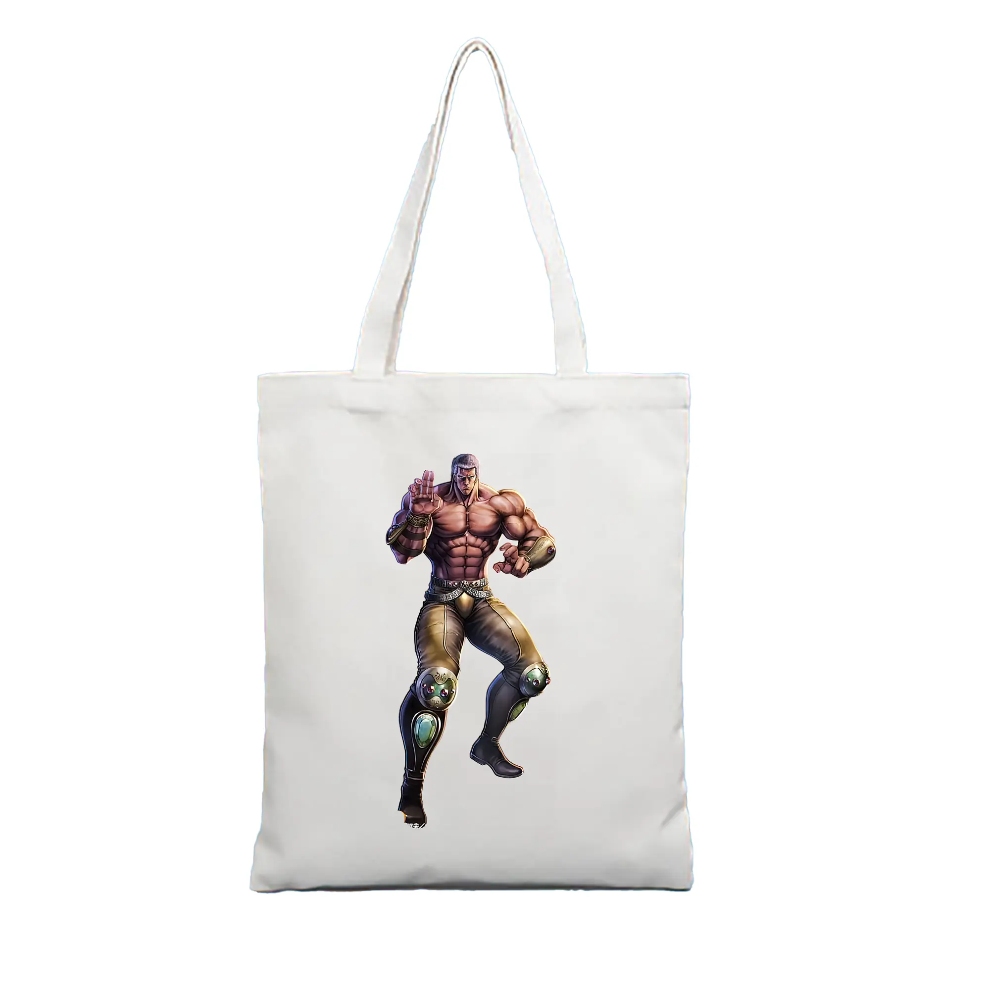 北斗の拳 グッズ,ラオウ - 縦型キャンバス手提げバッグ（トートバッグ） ・ キャンバス素材 ・ ショッピング用 ・ 軽量 丈夫 お手入れ簡単