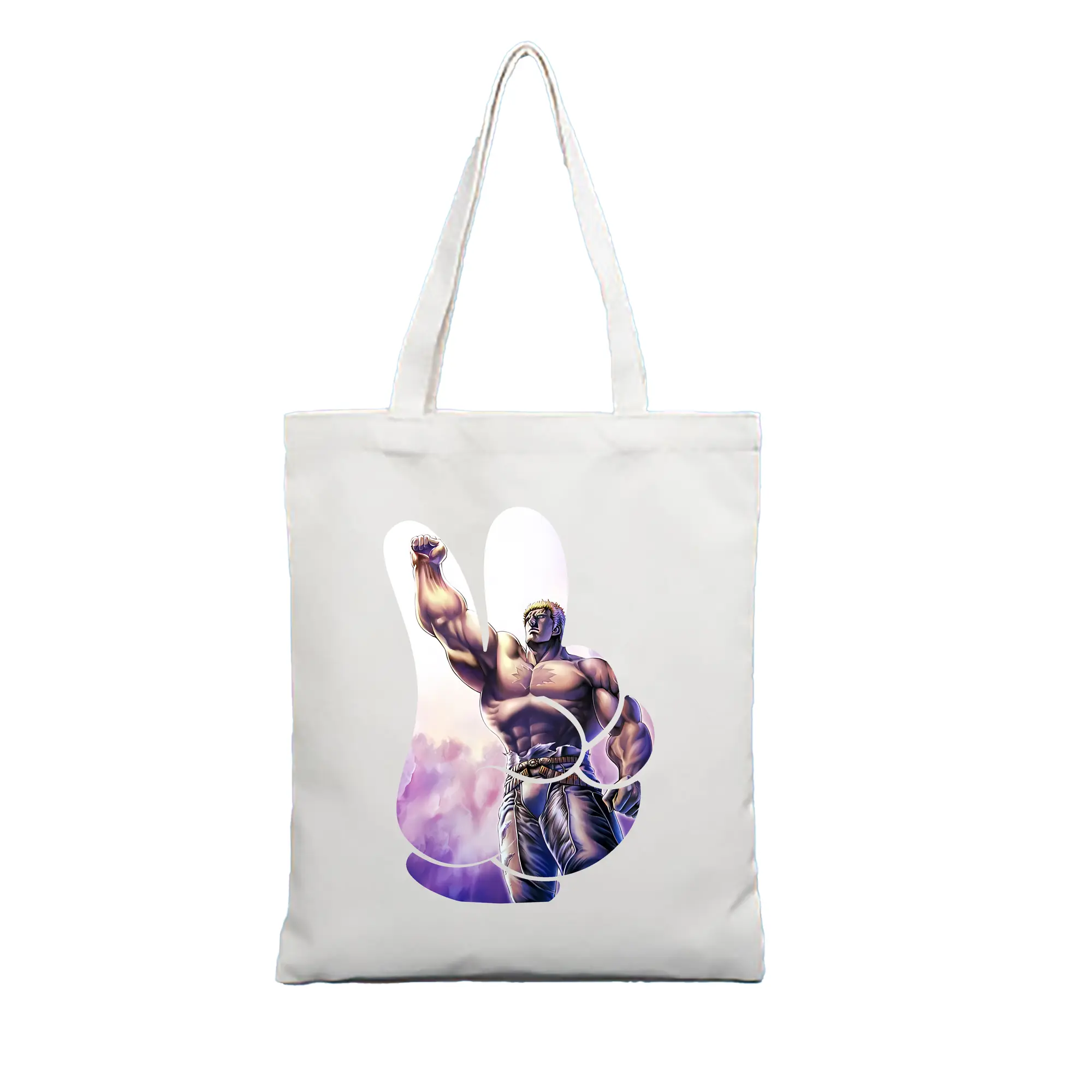 北斗の拳 グッズ,ラオウ - 縦型キャンバス手提げバッグ（トートバッグ） ・ キャンバス素材 ・ ショッピング用 ・ 軽量 丈夫 お手入れ簡単