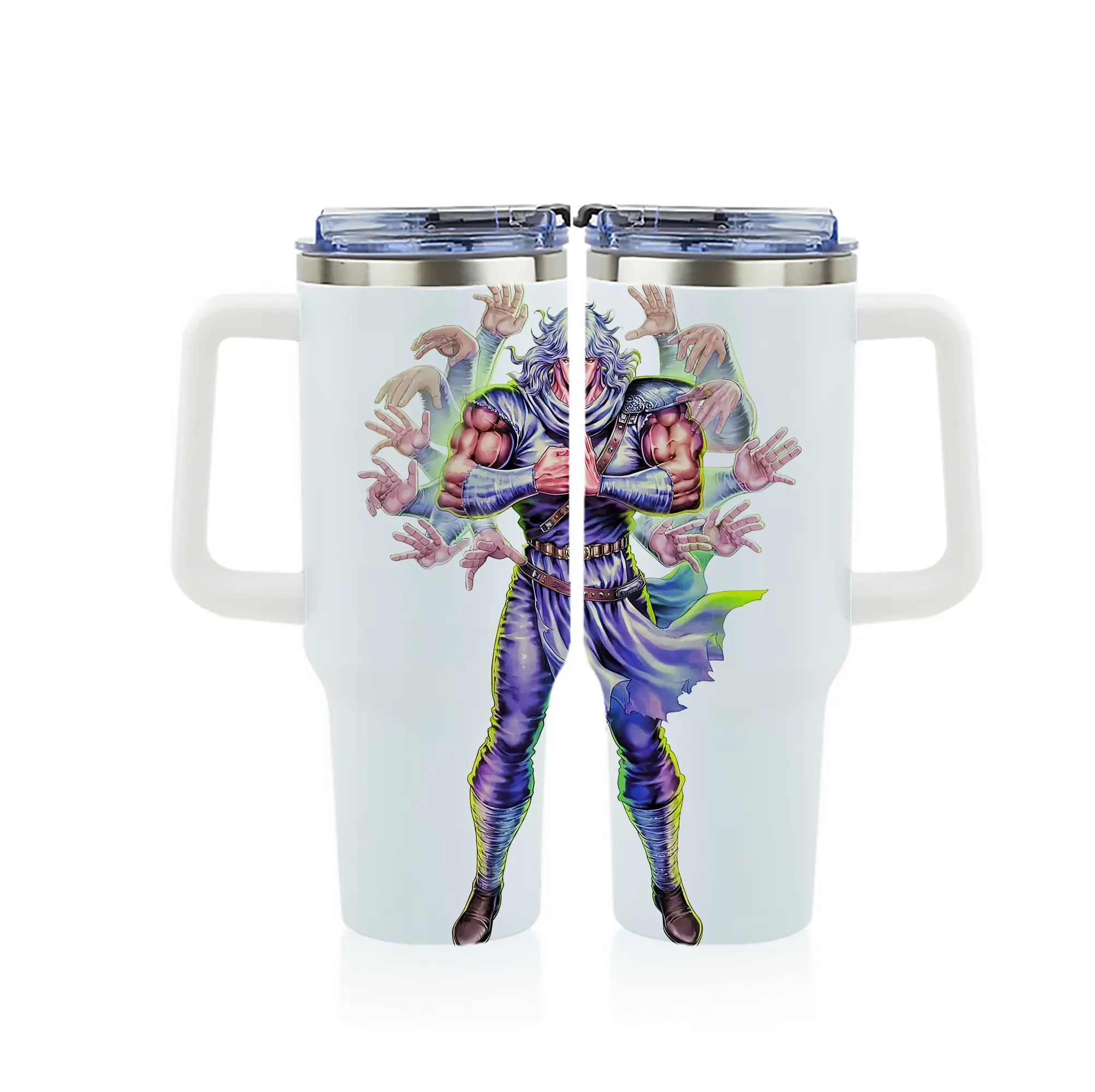 北斗の拳 グッズ,トキ - 1200mL フルプリント車用タンブラー ・ 304ステンレス 内側 ・ 201ステンレス 外側 ・ 保温 保冷 ・ 通勤 ドライブ アウトドア用