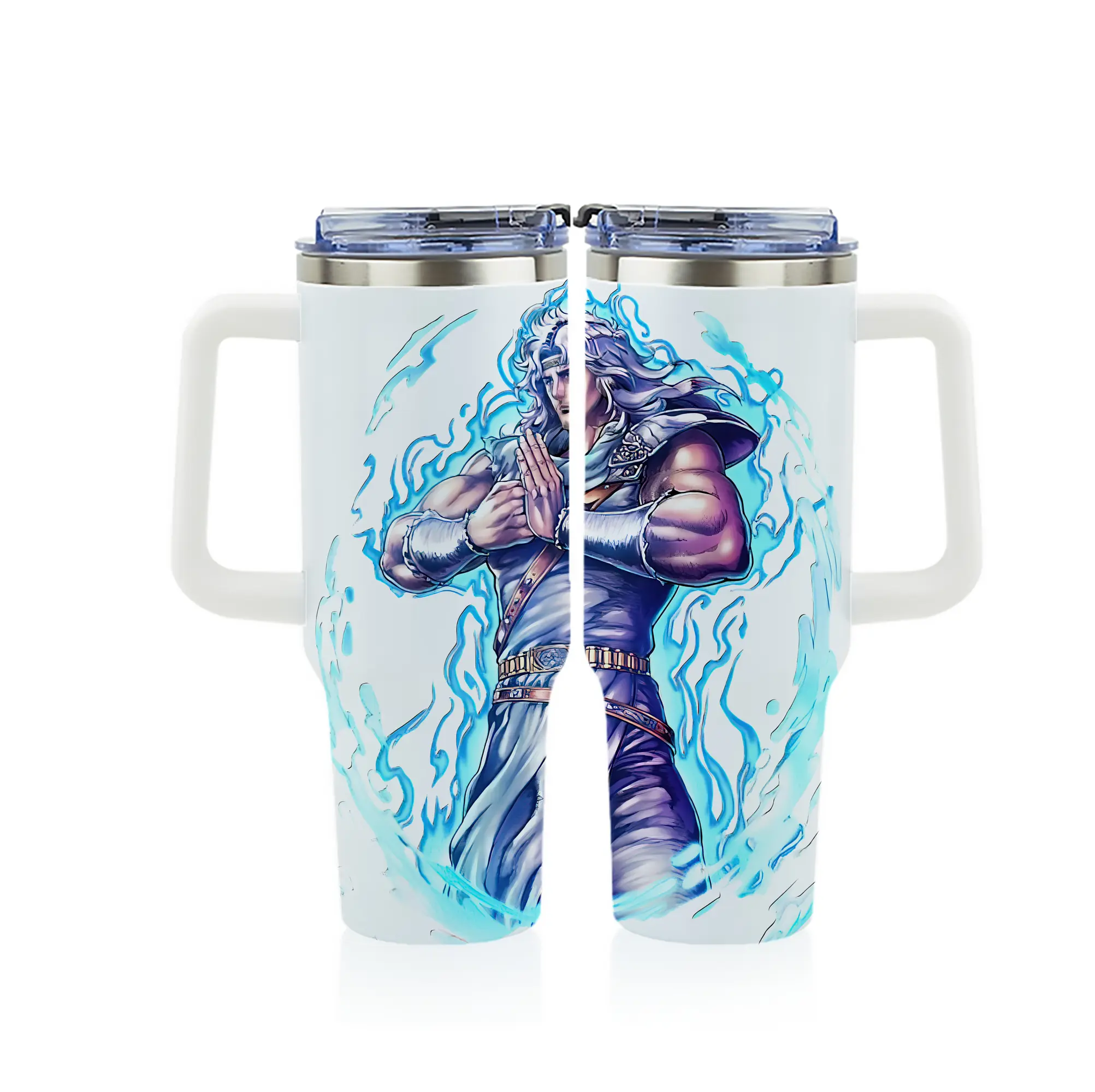 北斗の拳 グッズ,トキ - 1200mL フルプリント車用タンブラー ・ 304ステンレス 内側 ・ 201ステンレス 外側 ・ 保温 保冷 ・ 通勤 ドライブ アウトドア用