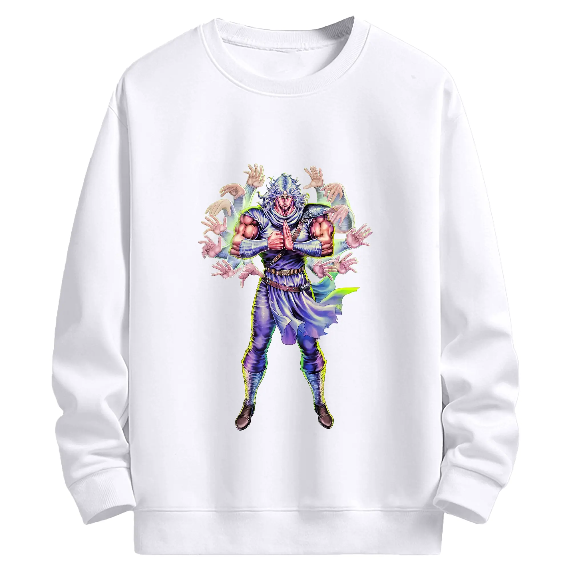 北斗の拳 グッズ,トキ - 高品質 クルーネック スウェット ・ コットン59％ ポリエステル41％ ・ ユニセックス 長袖 トレーナー ・ カジュアル デイリー スポーツ 散歩用