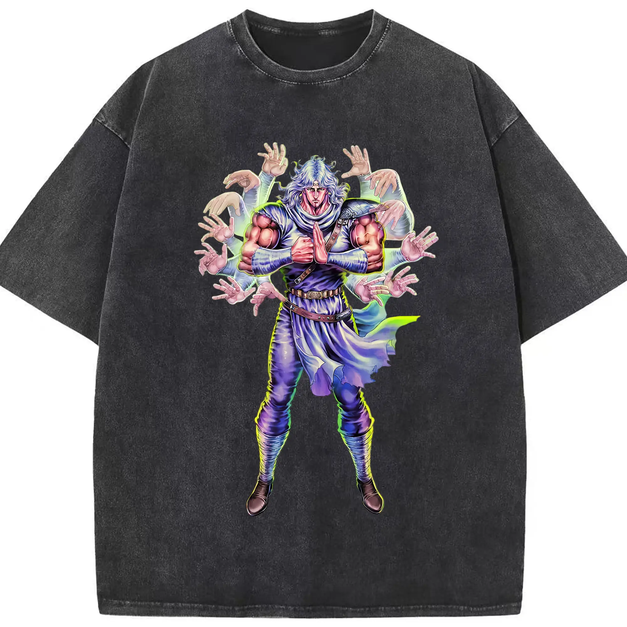 北斗の拳 グッズ,トキ - 綿100％ ヴィンテージ風 半袖Tシャツ ・ フロントプリント ・ 柔らか肌触り ・ 通気性 快適 ・ スポーツ カジュアル 外出用