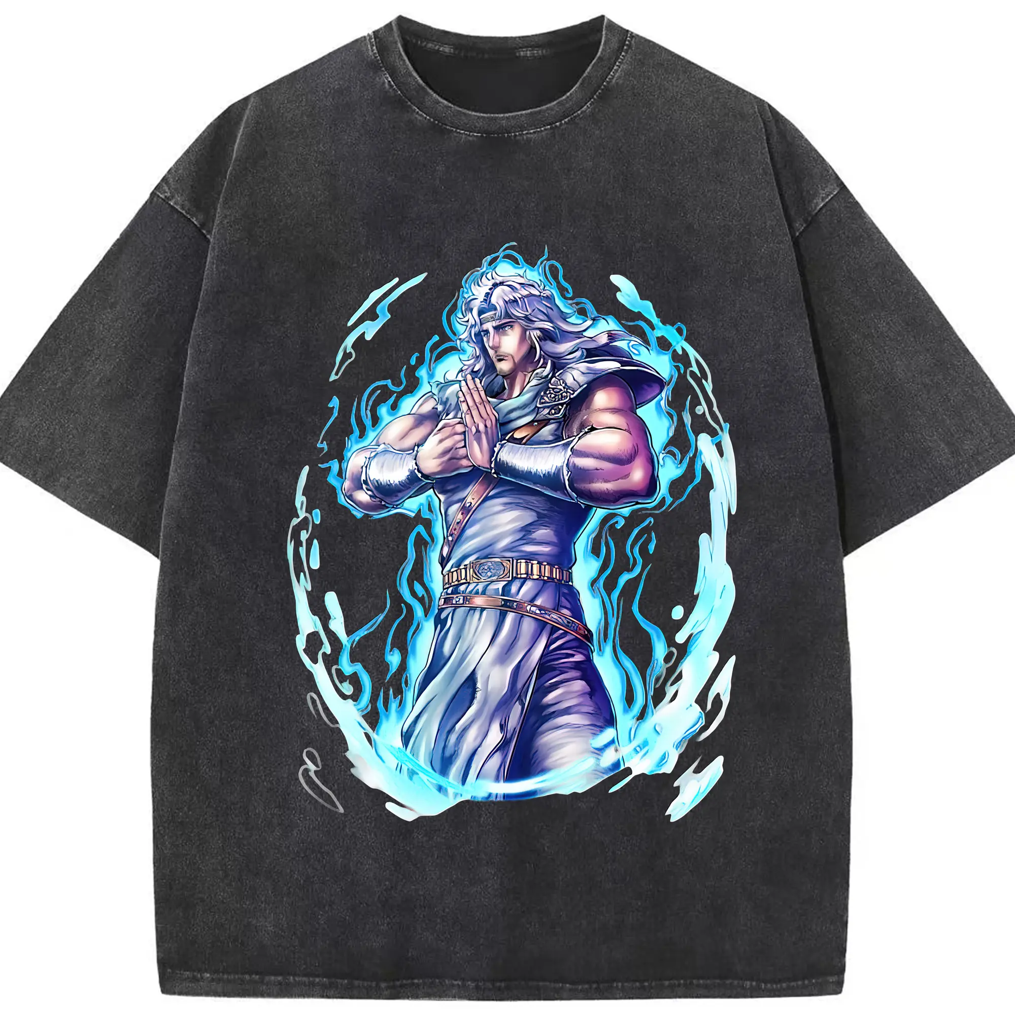 北斗の拳 グッズ,トキ - 綿100％ ヴィンテージ風 半袖Tシャツ ・ フロントプリント ・ 柔らか肌触り ・ 通気性 快適 ・ スポーツ カジュアル 外出用