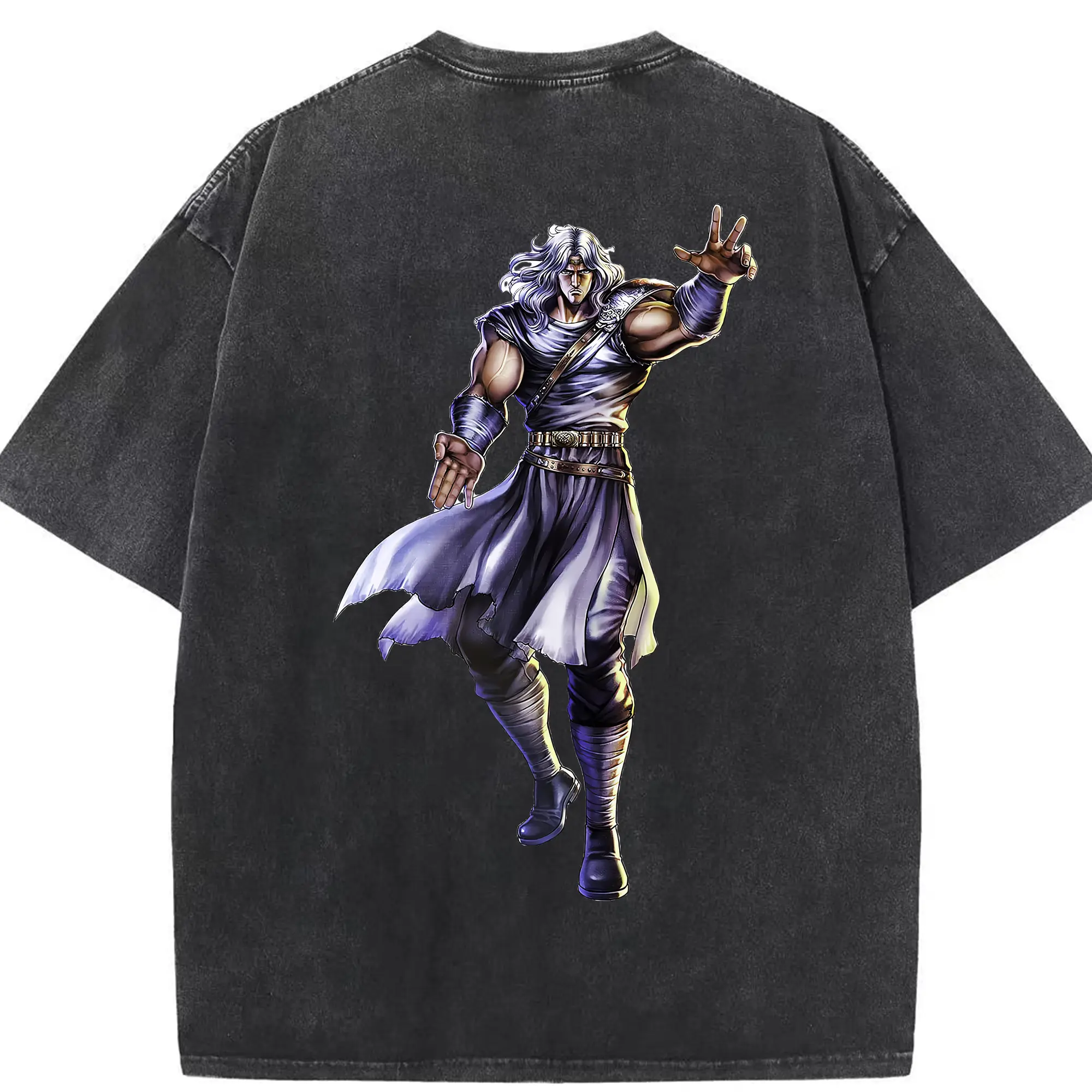 北斗の拳 グッズ,トキ - 綿100％ ヴィンテージ風 半袖Tシャツ ・ 背面プリント ・ 柔らか肌触り ・ 通気性 快適 ・ スポーツ カジュアル 外出用