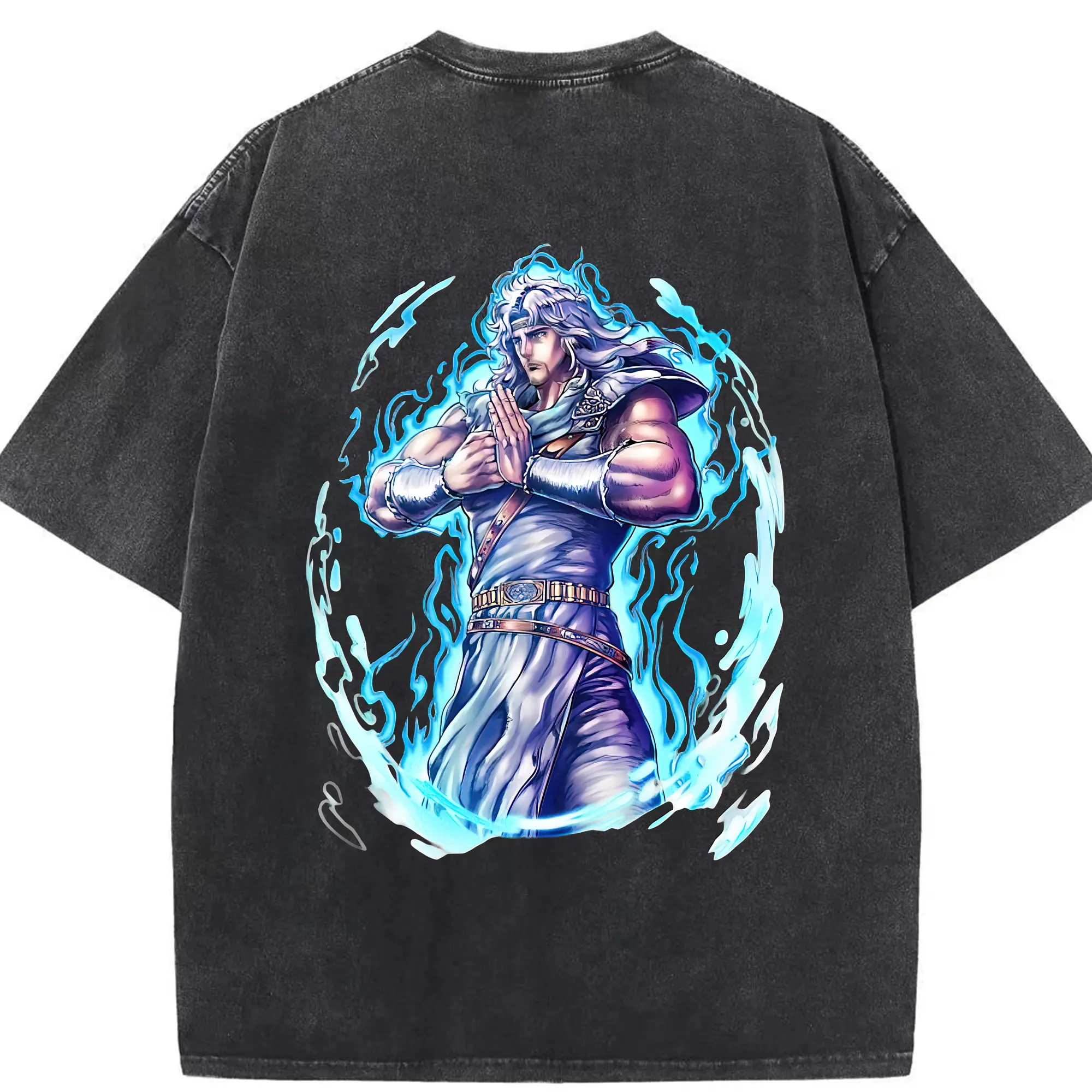 北斗の拳 グッズ,トキ - 綿100％ ヴィンテージ風 半袖Tシャツ ・ 背面プリント ・ 柔らか肌触り ・ 通気性 快適 ・ スポーツ カジュアル 外出用