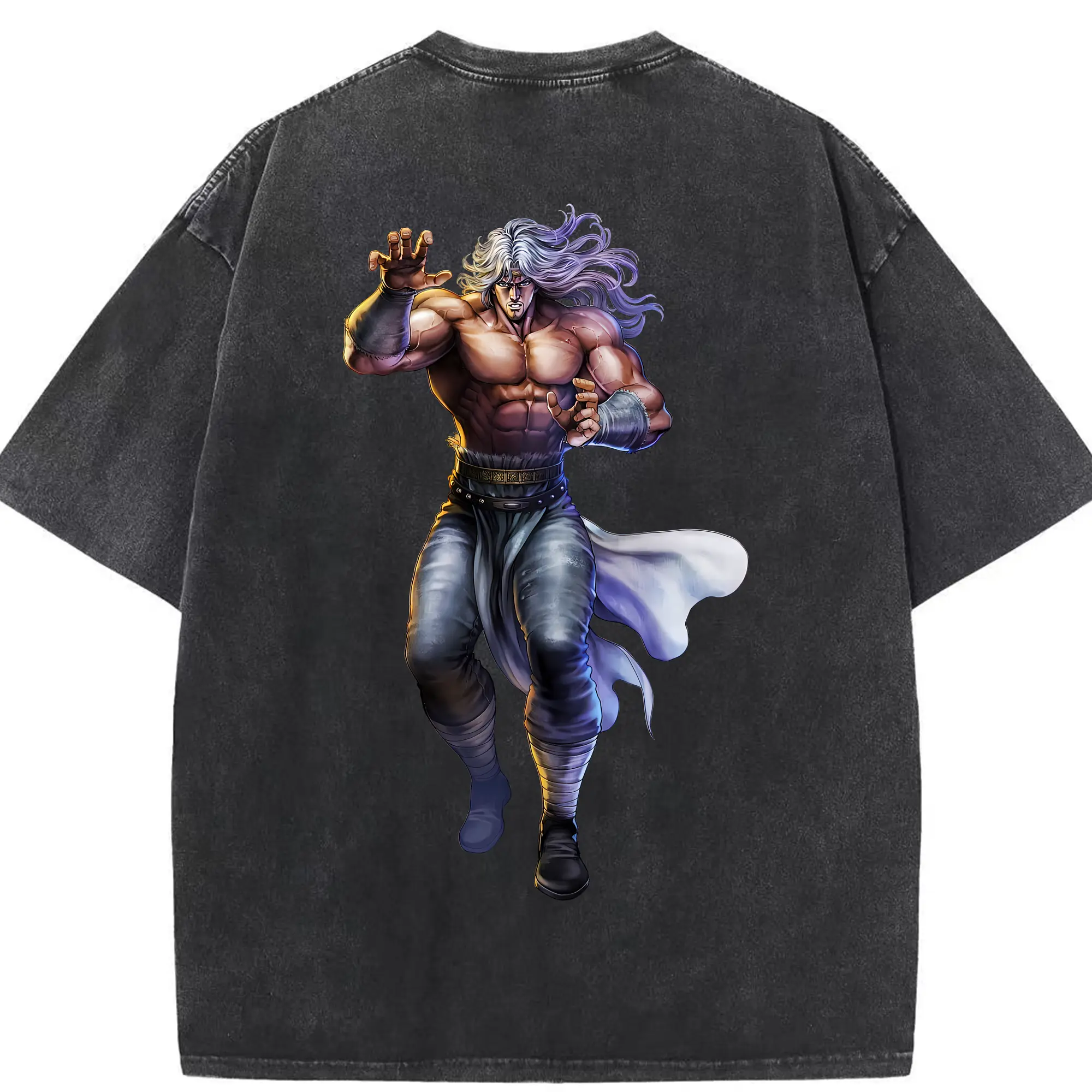 北斗の拳 グッズ,トキ - 綿100％ ヴィンテージ風 半袖Tシャツ ・ 背面プリント ・ 柔らか肌触り ・ 通気性 快適 ・ スポーツ カジュアル 外出用