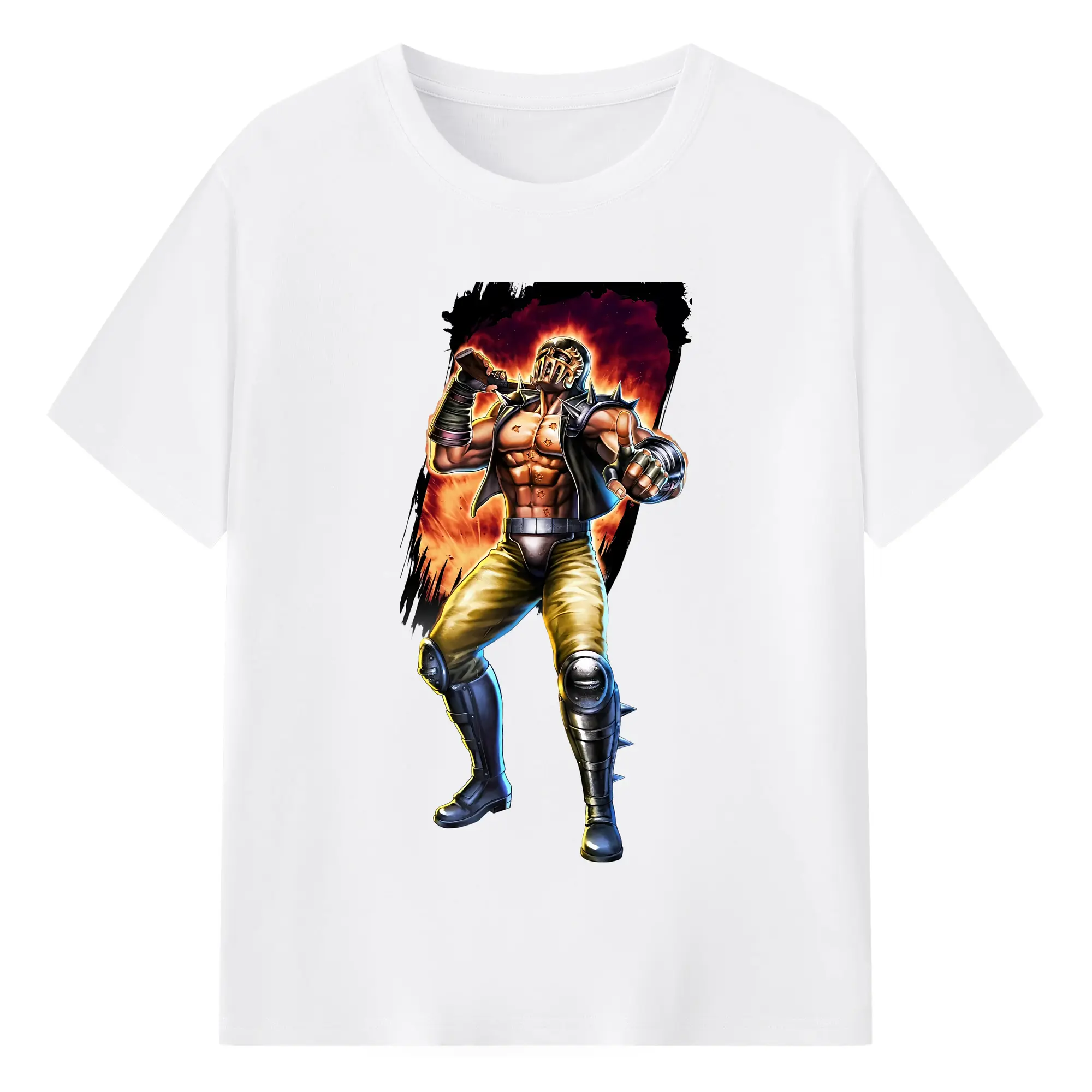 北斗の拳 グッズ,ジャギ - 綿100％ 半袖Tシャツ ・ フロントプリント ・ 快適 通気性 ・ 日常使い 散歩 スポーツ用