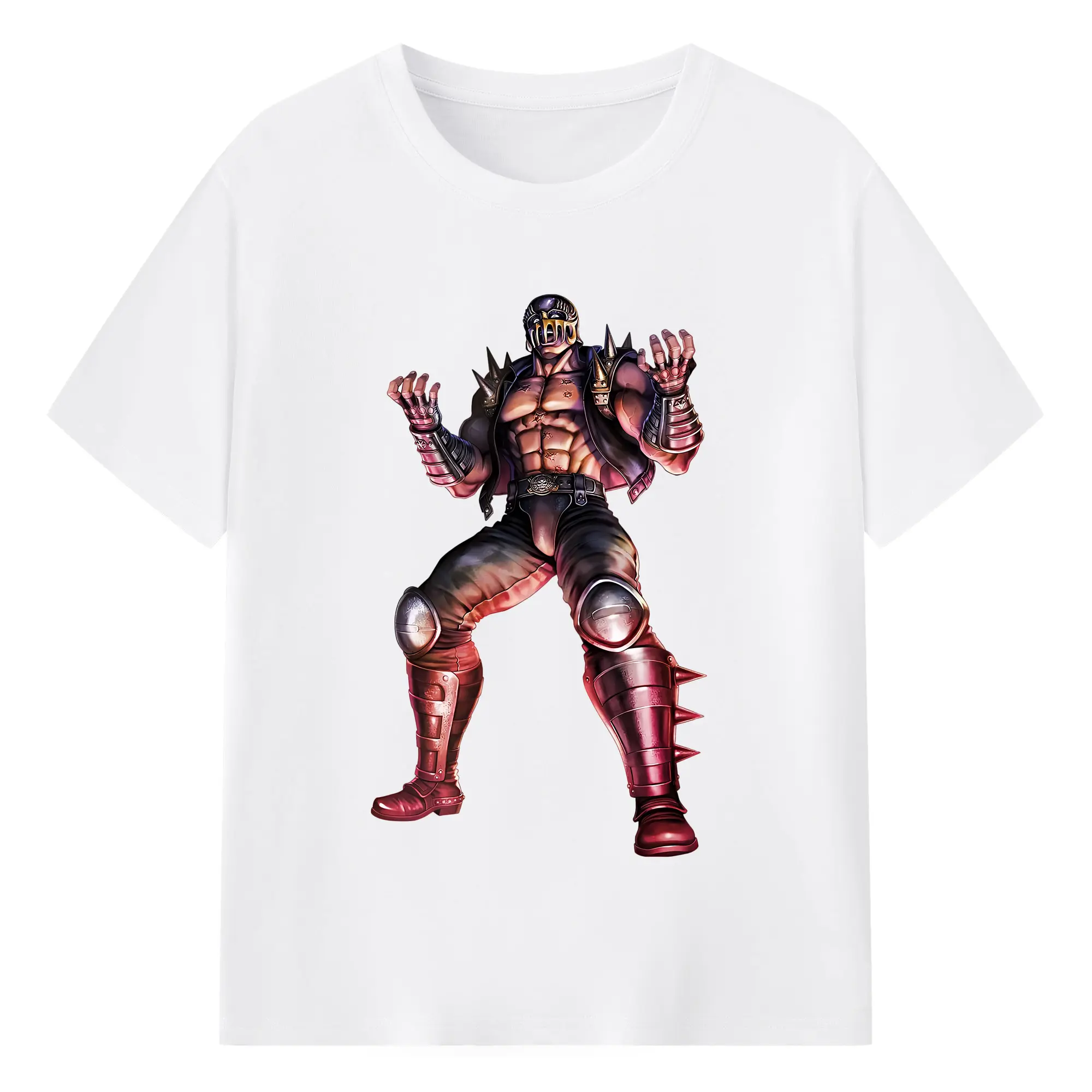 北斗の拳 グッズ,ジャギ - 綿100％ 半袖Tシャツ ・ フロントプリント ・ 快適 通気性 ・ 日常使い 散歩 スポーツ用