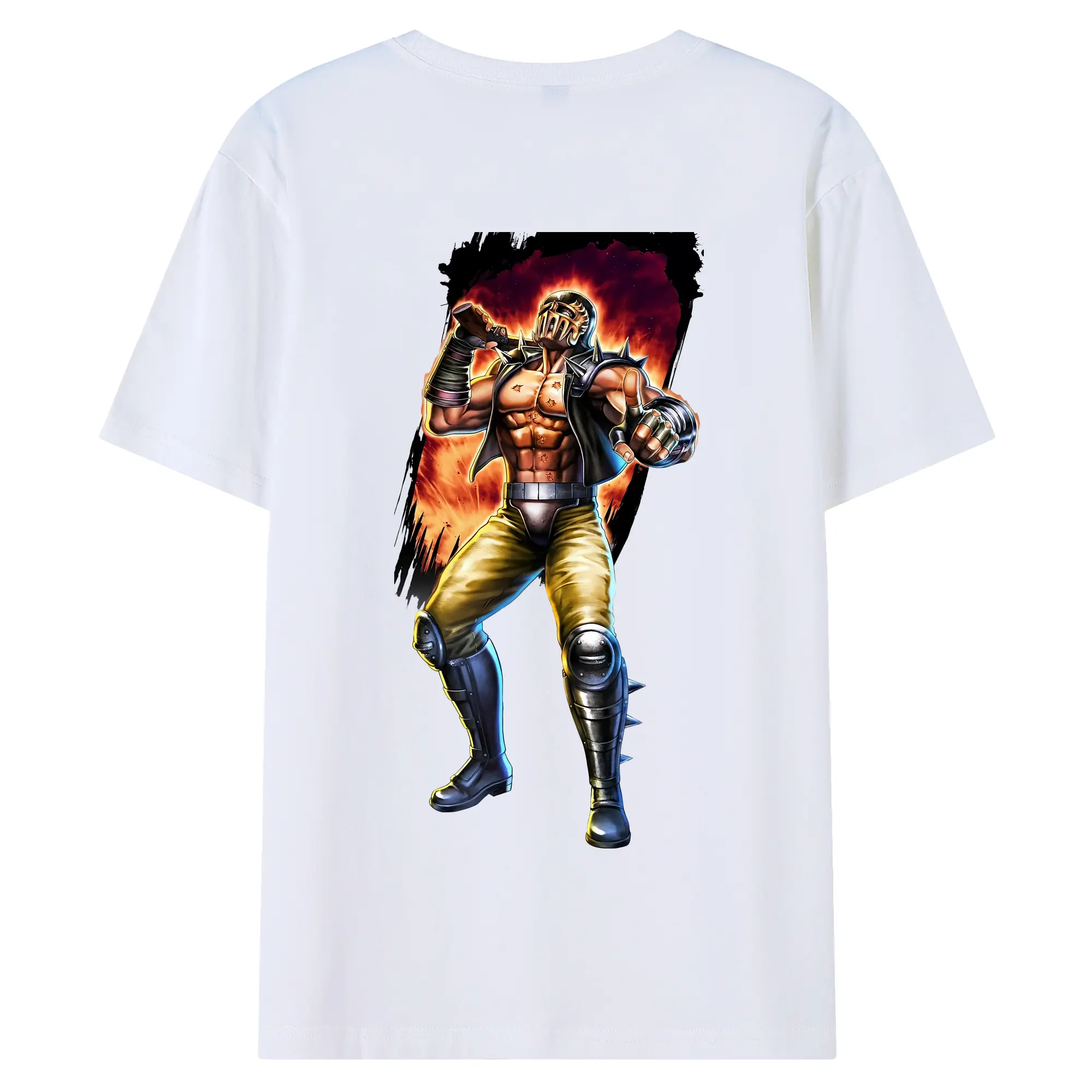 北斗の拳 グッズ,ジャギ - 綿100％ 半袖Tシャツ ・ バックプリント ・ 快適 通気性 ・ 日常使い 散歩 スポーツ用