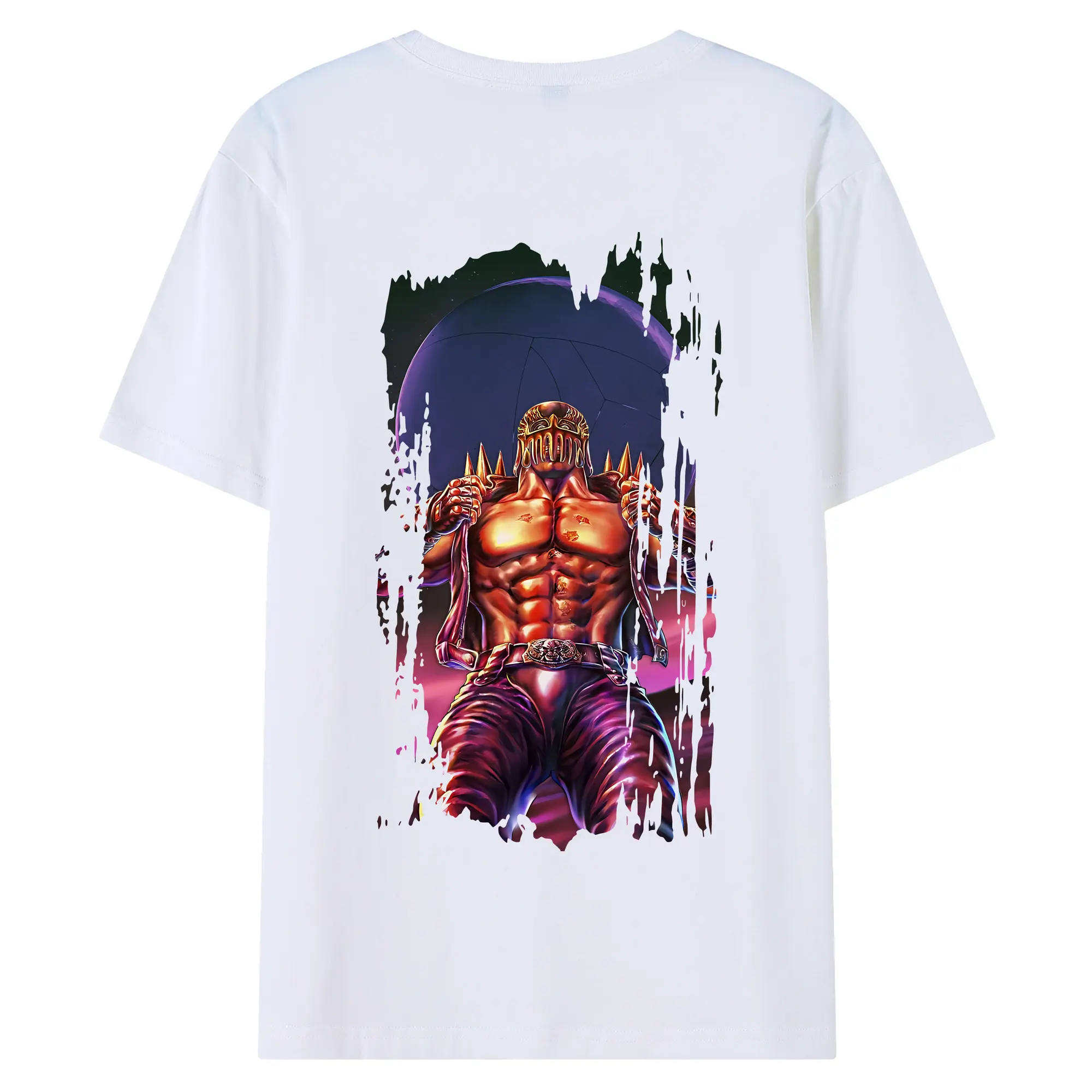 北斗の拳 グッズ,ジャギ - 綿100％ 半袖Tシャツ ・ バックプリント ・ 快適 通気性 ・ 日常使い 散歩 スポーツ用