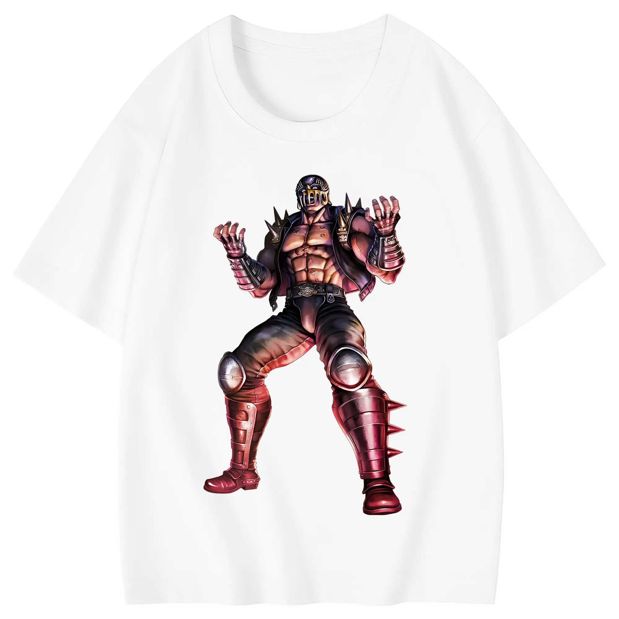 北斗の拳 グッズ,ジャギ - 綿100％ キッズTシャツ ・ フロントプリント ・ 快適 通気性 ・ スポーツ カジュアル 散歩用