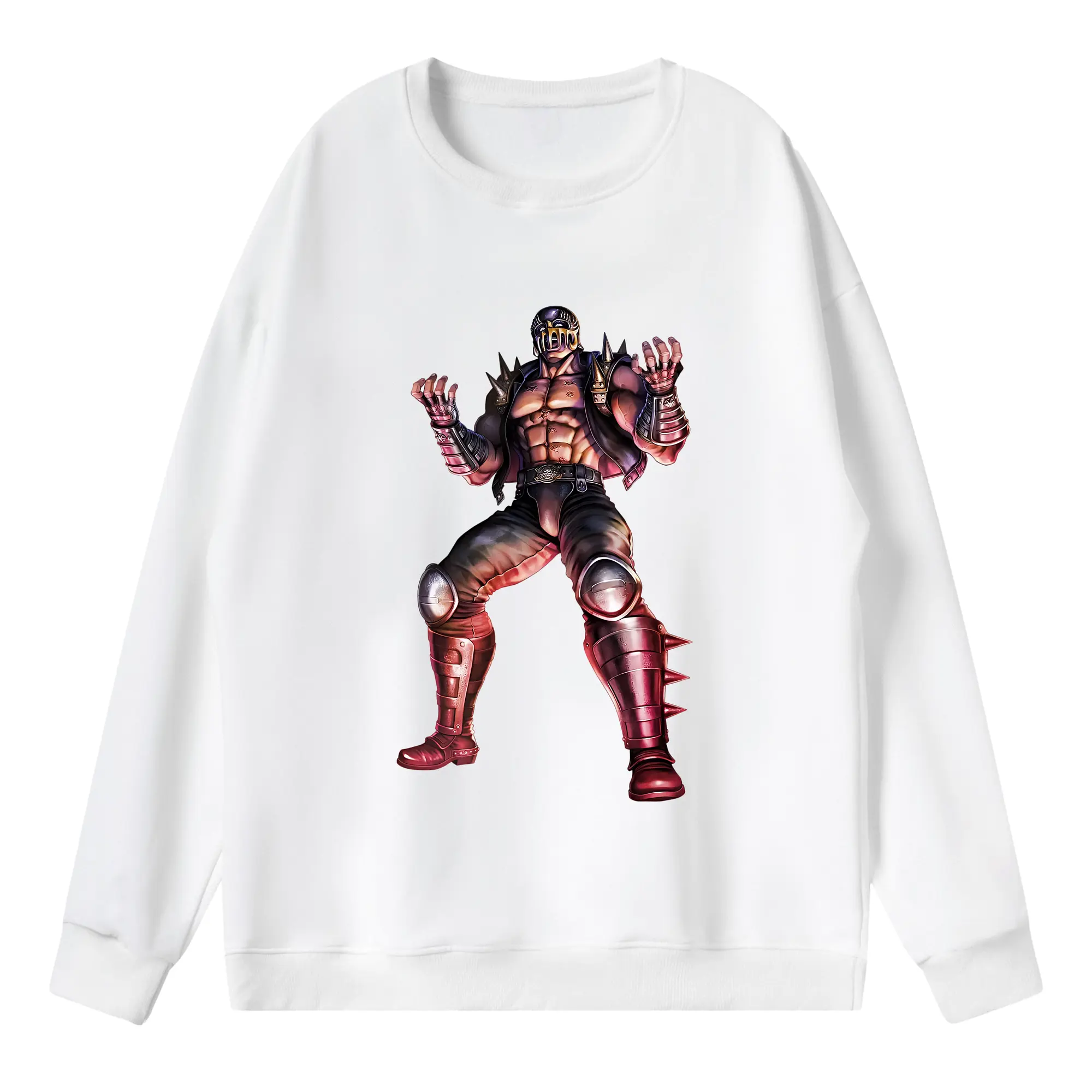 北斗の拳 グッズ,ジャギ - 薄手 クルーネック スウェット 裏毛260g · ポリエステル 春秋向け カジュアル 男女兼用 · トレーナー デイリー スポーツ 散歩に最適