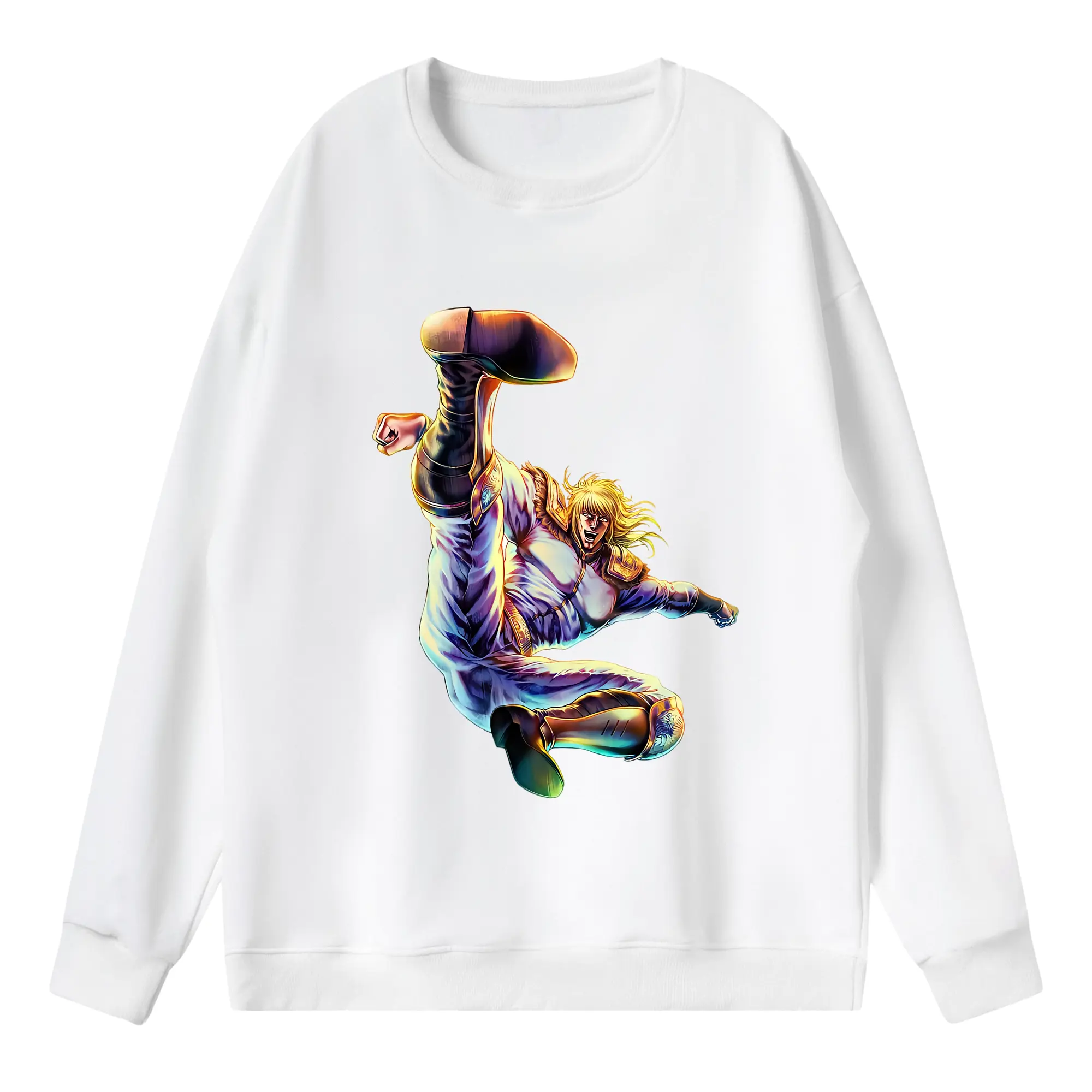 北斗の拳 グッズ,シン - 薄手 クルーネック スウェット 裏毛260g · ポリエステル 春秋向け カジュアル 男女兼用 · トレーナー デイリー スポーツ 散歩に最適