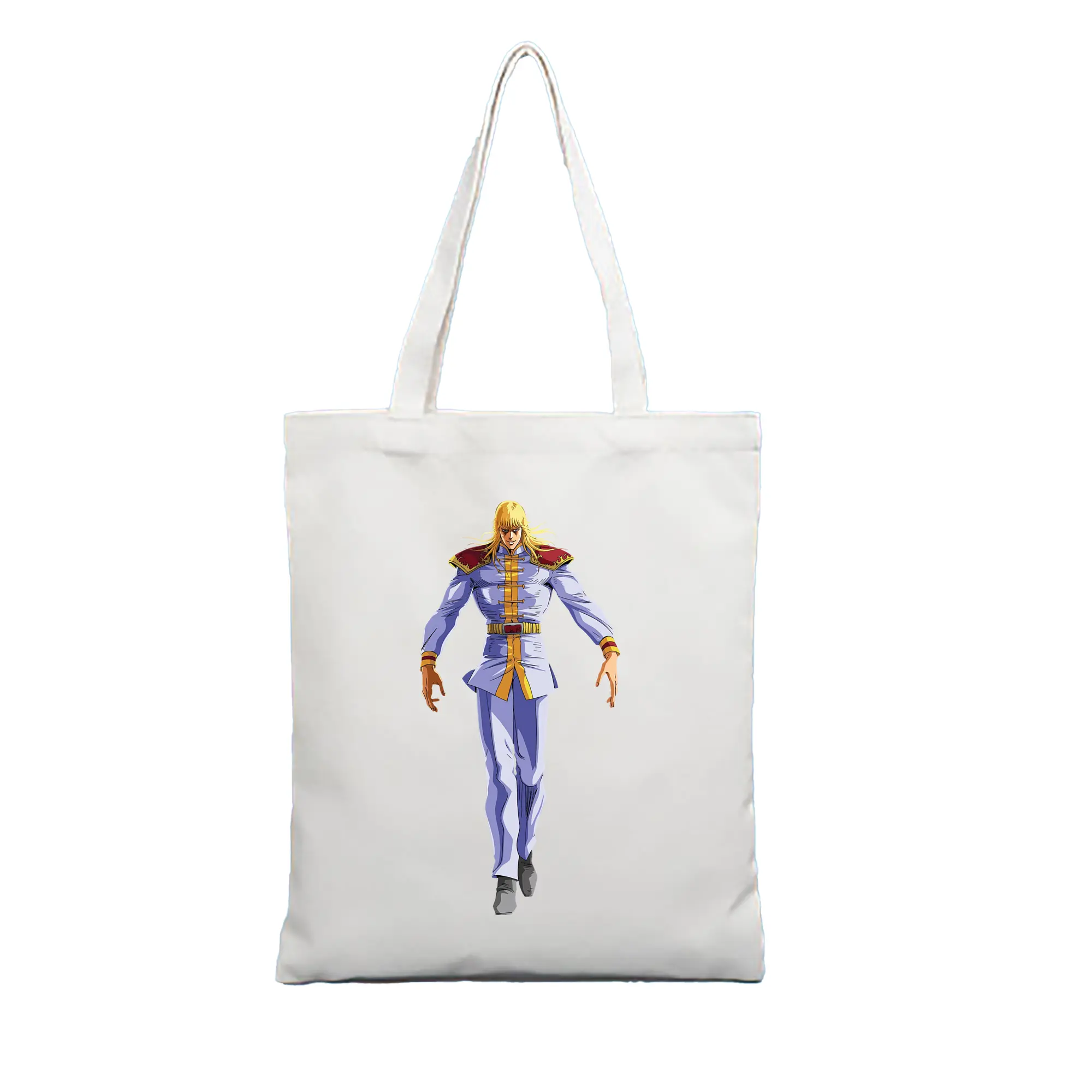 北斗の拳 グッズ,シン - 縦型キャンバス手提げバッグ（トートバッグ） ・ キャンバス素材 ・ ショッピング用 ・ 軽量 丈夫 お手入れ簡単
