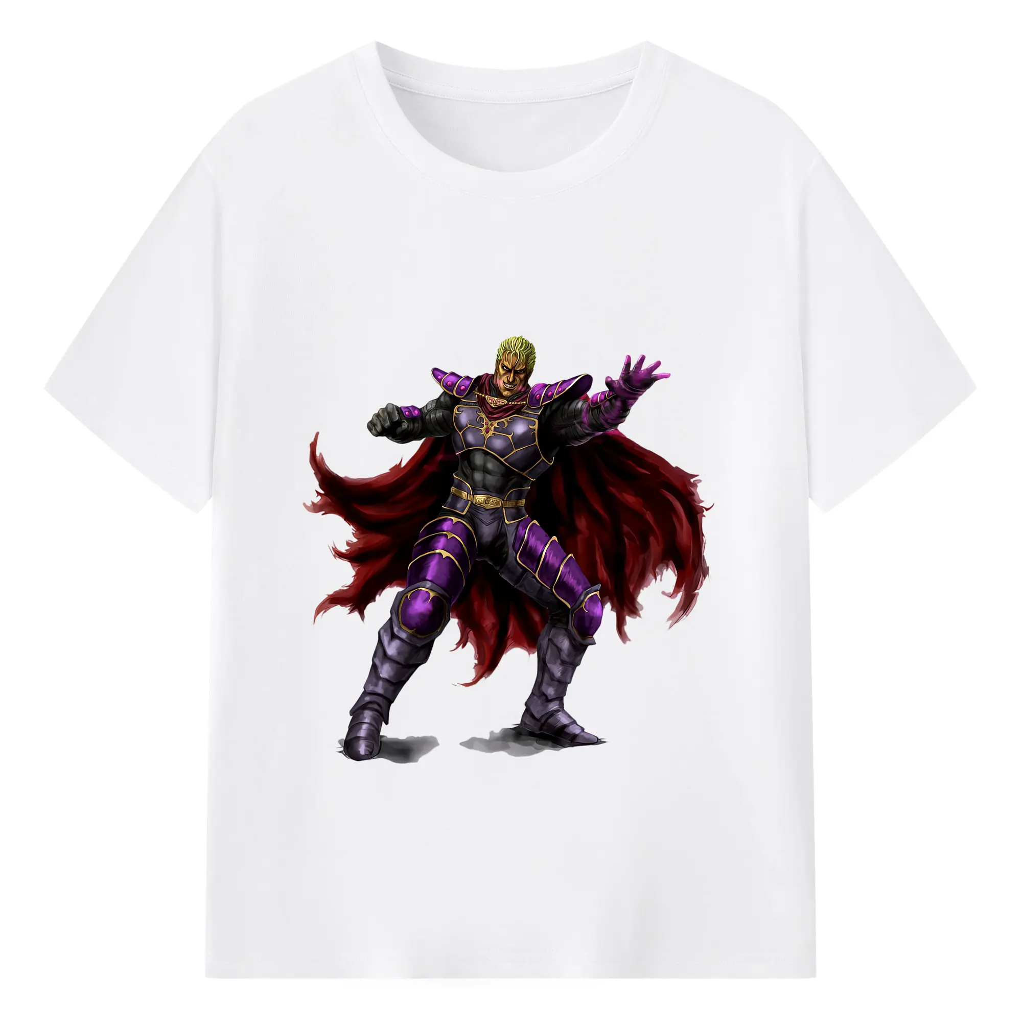 北斗の拳 グッズ,カイオウ - 綿100％ 半袖Tシャツ ・ フロントプリント ・ 快適 通気性 ・ 日常使い 散歩 スポーツ用