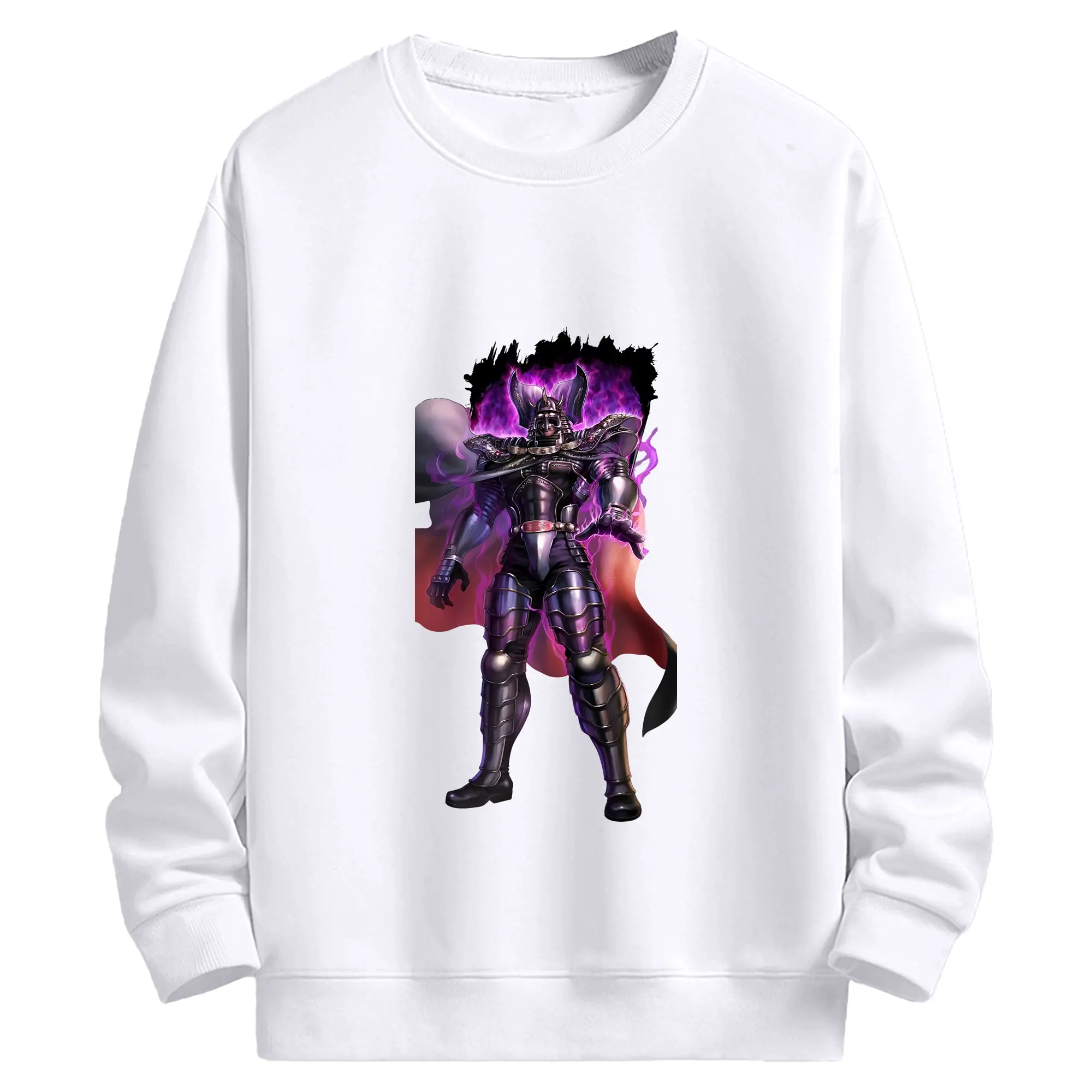 北斗の拳 グッズ,カイオウ - 高品質 クルーネック スウェット ・ コットン59％ ポリエステル41％ ・ ユニセックス 長袖 トレーナー ・ カジュアル デイリー スポーツ 散歩用