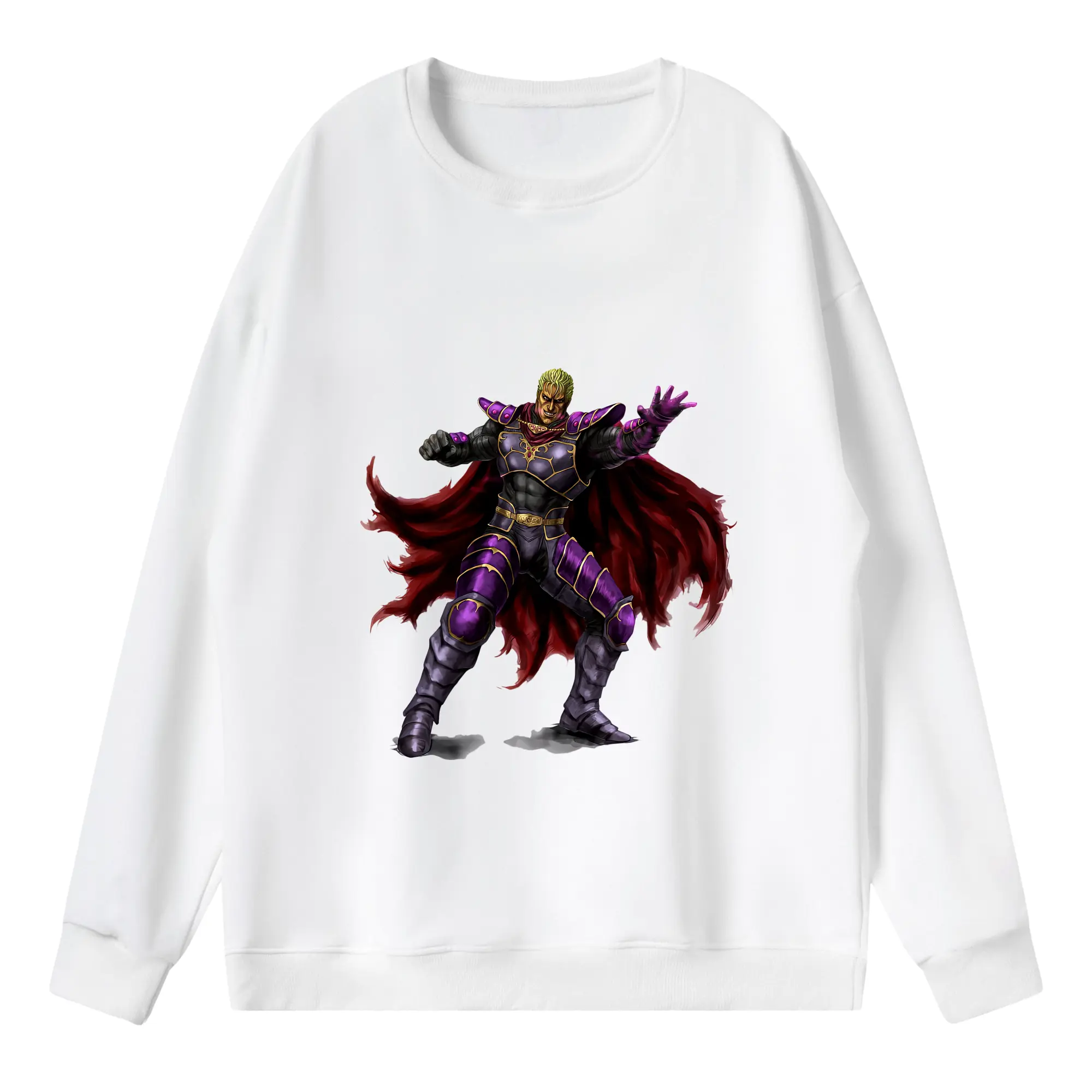 北斗の拳 グッズ,カイオウ - 薄手 クルーネック スウェット 裏毛260g · ポリエステル 春秋向け カジュアル 男女兼用 · トレーナー デイリー スポーツ 散歩に最適