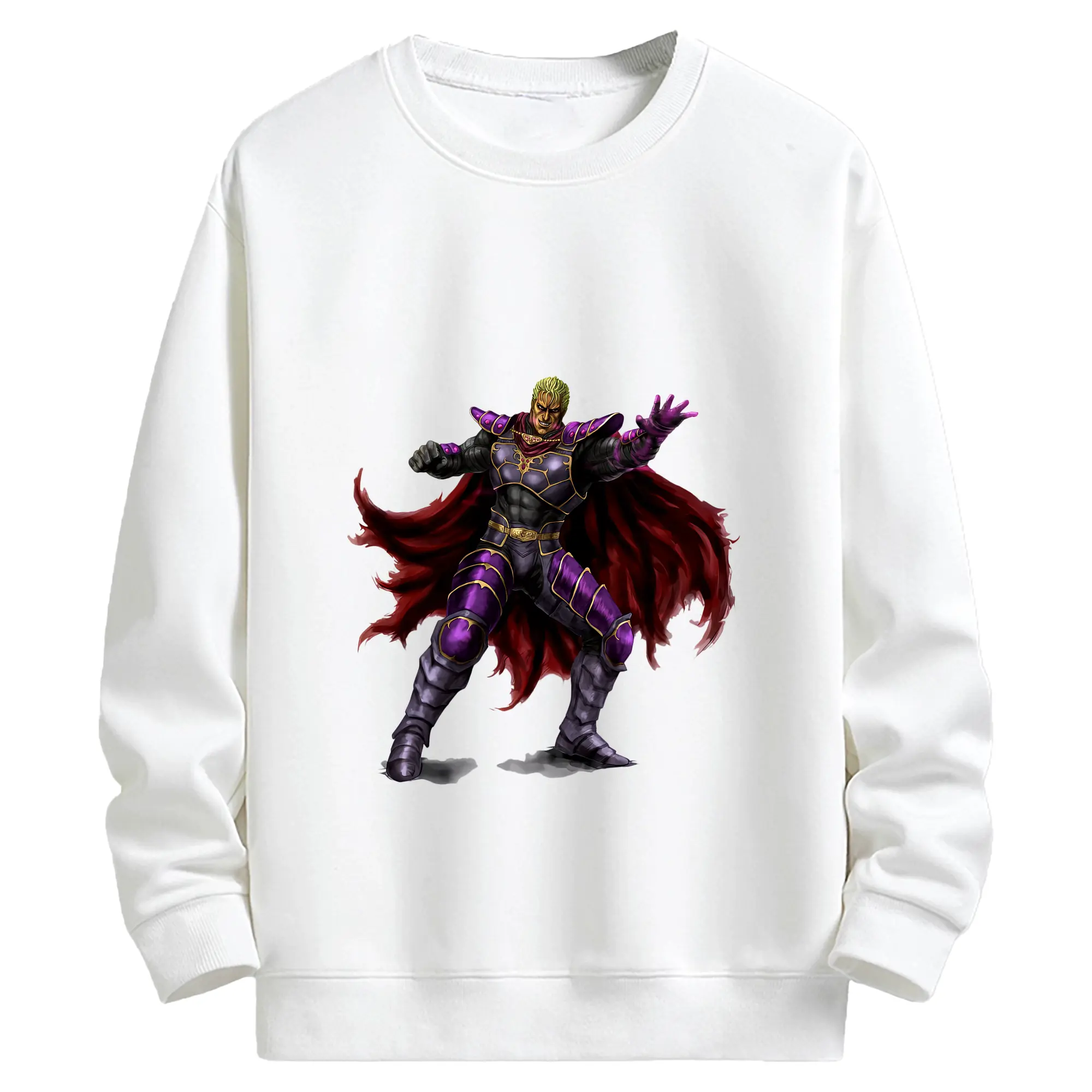 北斗の拳 グッズ,カイオウ - キッズ クルーネックスウェットシャツ ・ フロントプリント ・ 綿80％ ポリエステル20％ ・ 快適 通学 スポーツ 日常使い お散歩用