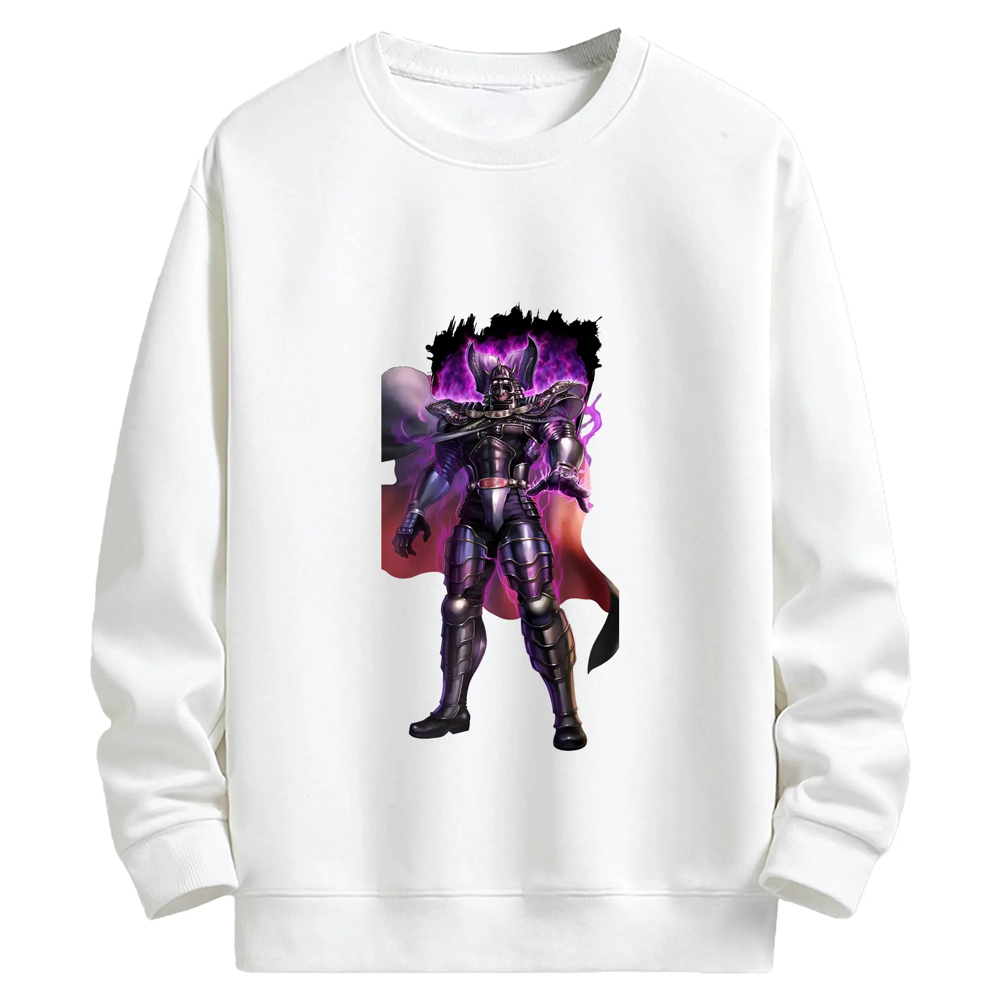 北斗の拳 グッズ,カイオウ - キッズ クルーネックスウェットシャツ ・ フロントプリント ・ 綿80％ ポリエステル20％ ・ 快適 通学 スポーツ 日常使い お散歩用