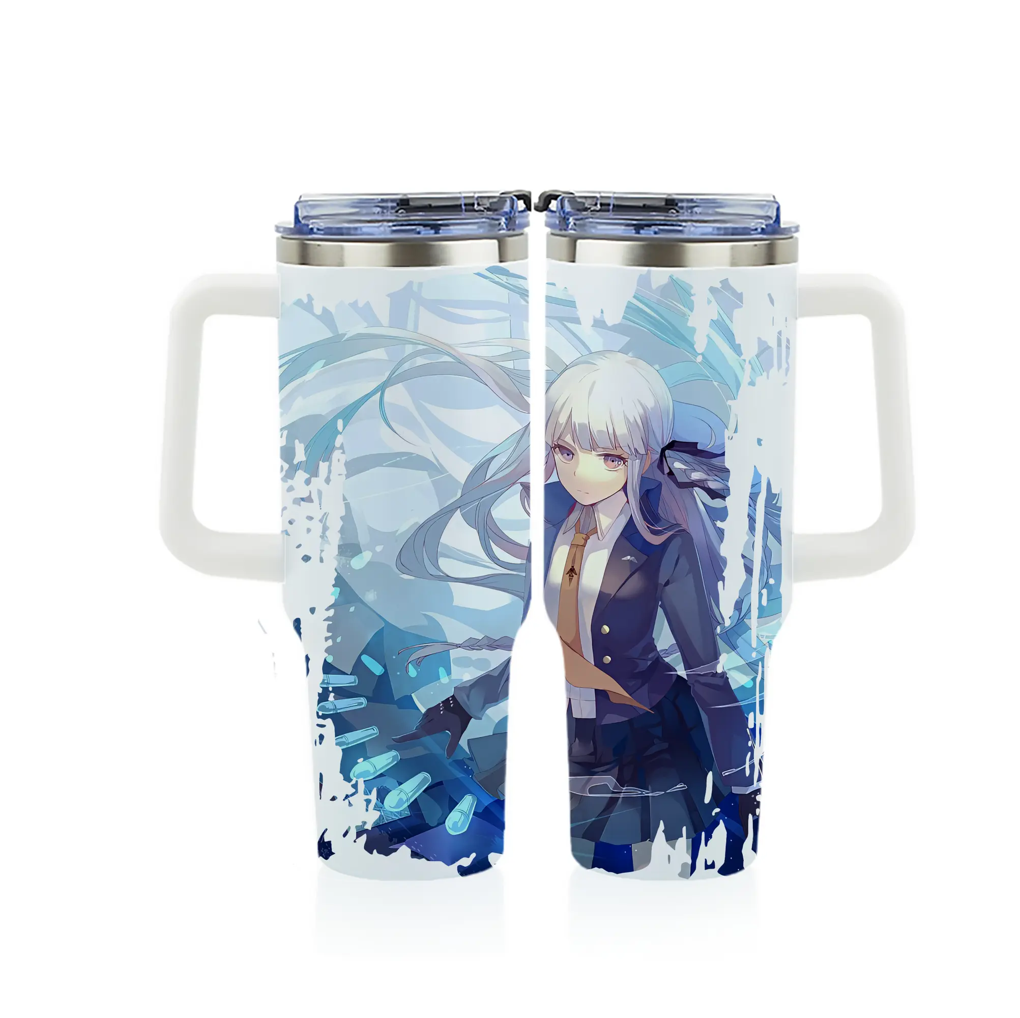 ダンガンロンパ グッズ,霧切響子 - 1200mL フルプリント車用タンブラー ・ 304ステンレス 内側 ・ 201ステンレス 外側 ・ 保温 保冷 ・ 通勤 ドライブ アウトドア用