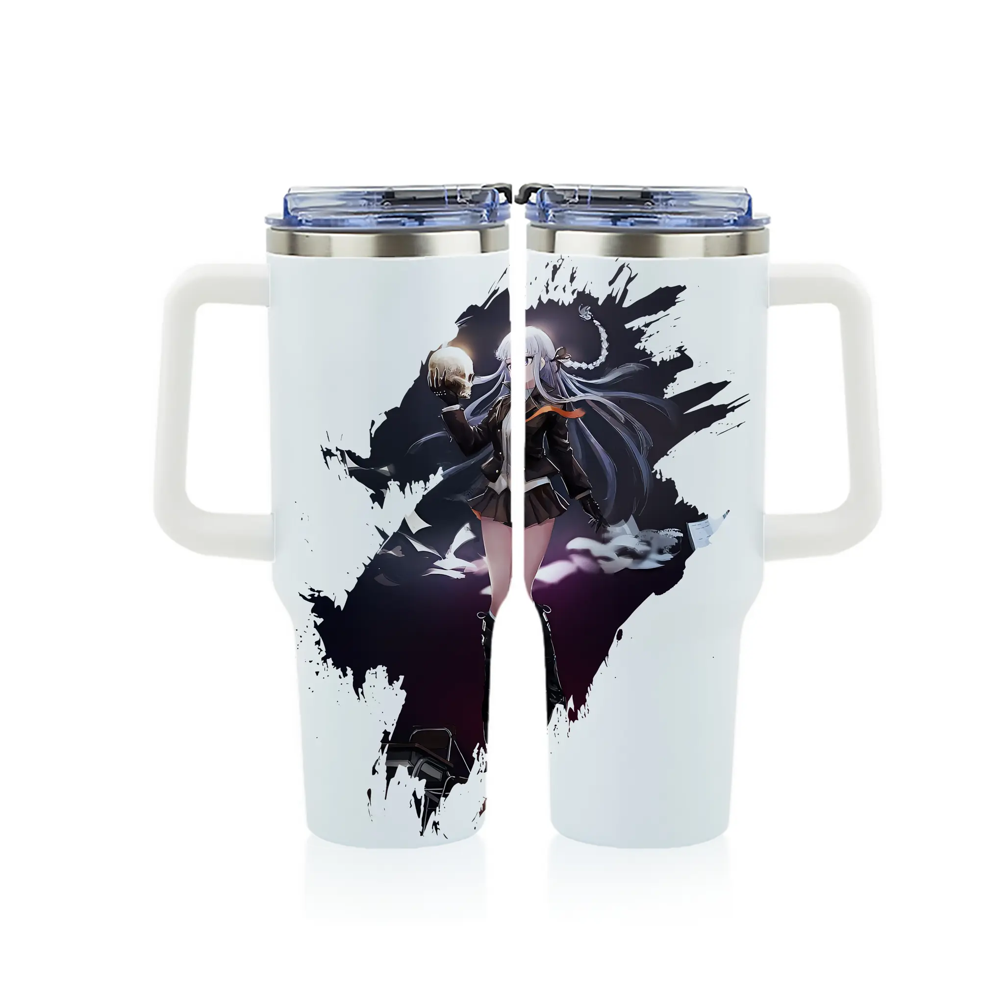 ダンガンロンパ グッズ,霧切響子 - 1200mL フルプリント車用タンブラー ・ 304ステンレス 内側 ・ 201ステンレス 外側 ・ 保温 保冷 ・ 通勤 ドライブ アウトドア用