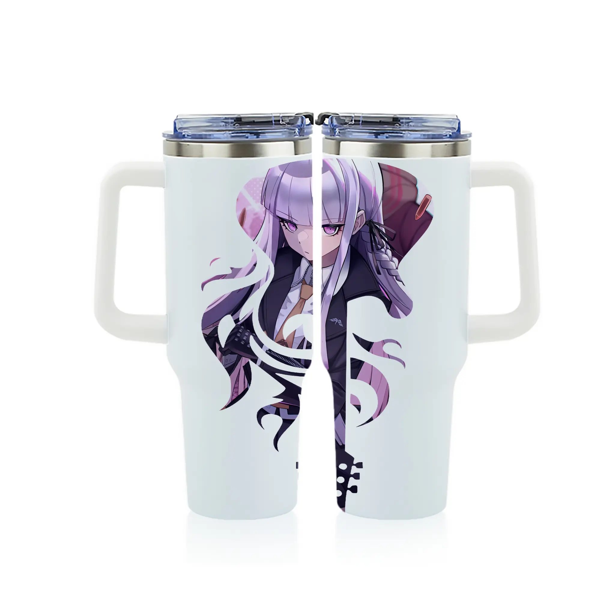 ダンガンロンパ グッズ,霧切響子 - 1200mL フルプリント車用タンブラー ・ 304ステンレス 内側 ・ 201ステンレス 外側 ・ 保温 保冷 ・ 通勤 ドライブ アウトドア用