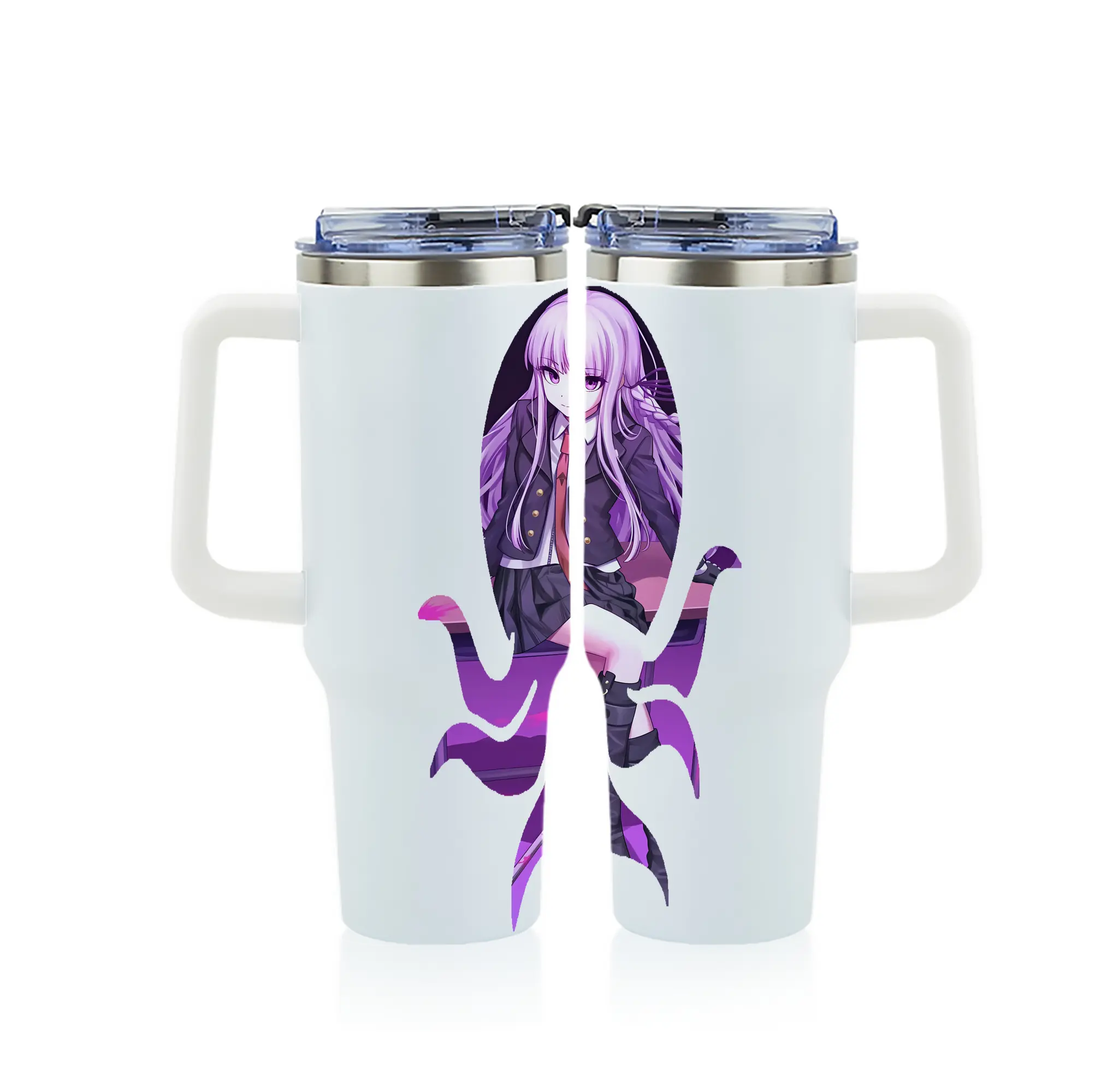 ダンガンロンパ グッズ,霧切響子 - 1200mL フルプリント車用タンブラー ・ 304ステンレス 内側 ・ 201ステンレス 外側 ・ 保温 保冷 ・ 通勤 ドライブ アウトドア用