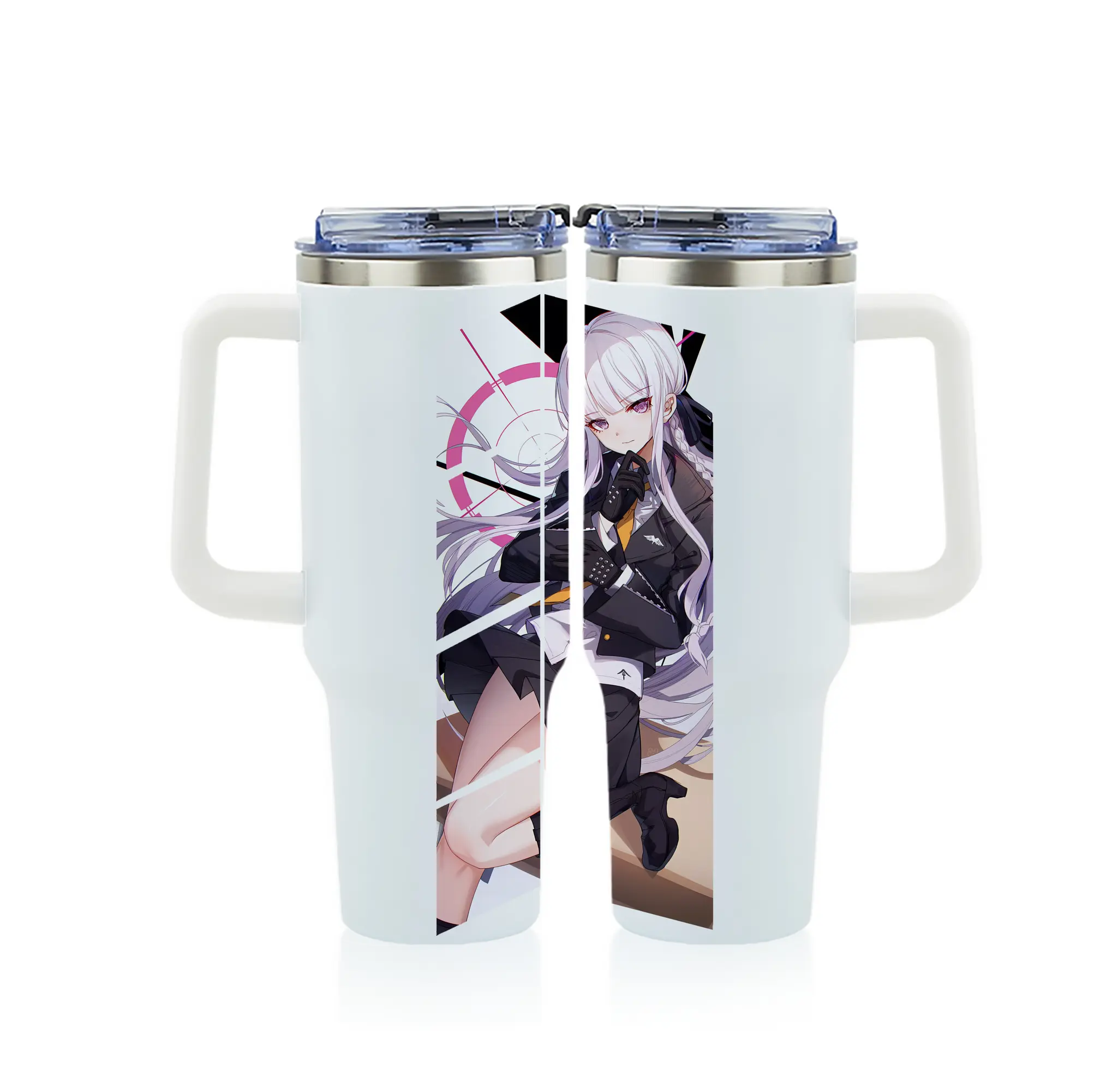 ダンガンロンパ グッズ,霧切響子 - 1200mL フルプリント車用タンブラー ・ 304ステンレス 内側 ・ 201ステンレス 外側 ・ 保温 保冷 ・ 通勤 ドライブ アウトドア用