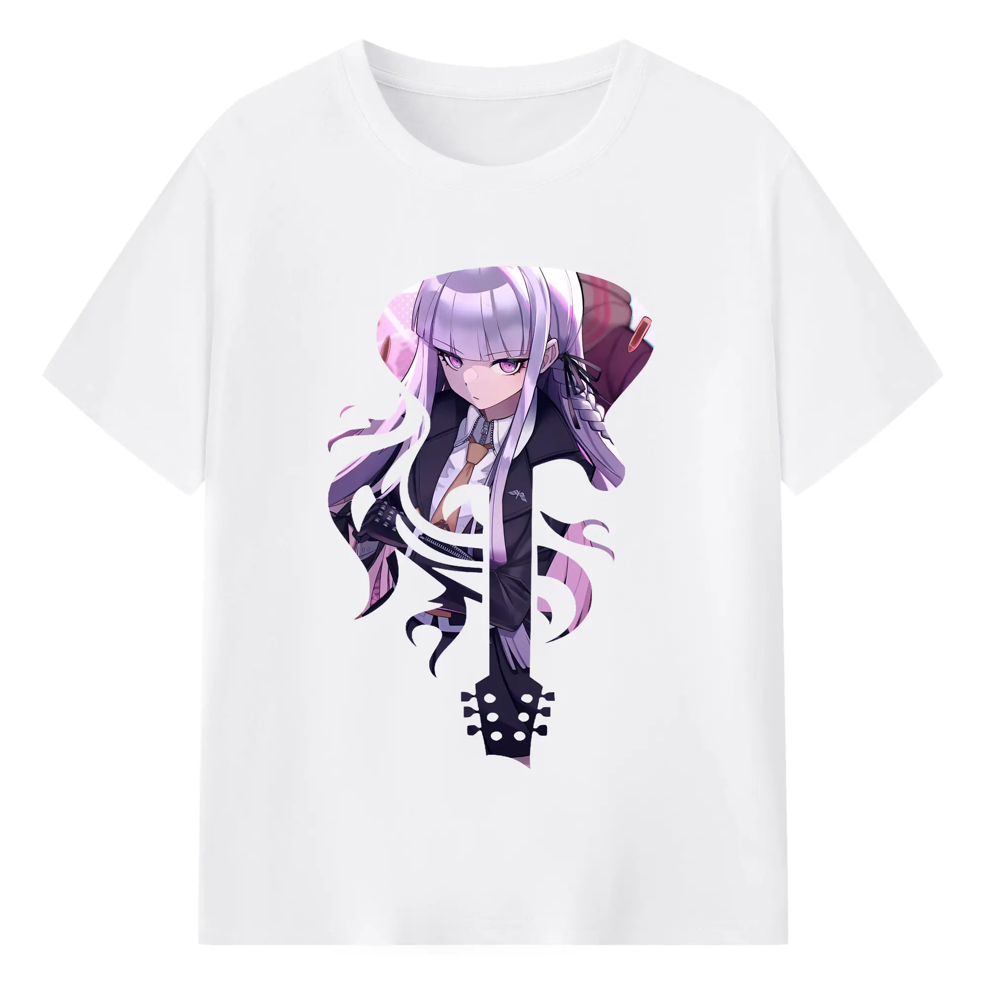 ダンガンロンパ グッズ,霧切響子 - 綿100％ 半袖Tシャツ ・ フロントプリント ・ 快適 通気性 ・ 日常使い 散歩 スポーツ用