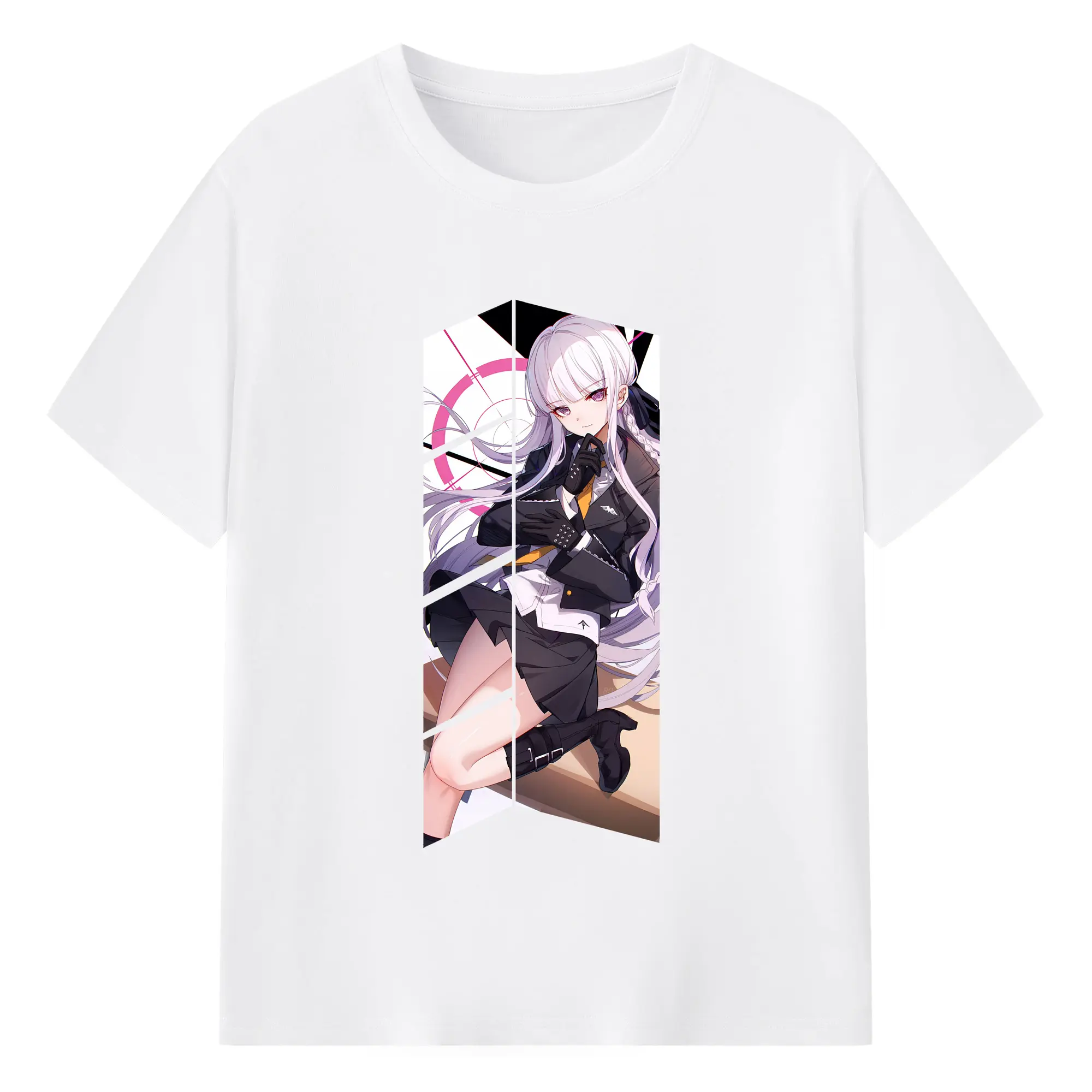 ダンガンロンパ グッズ,霧切響子 - 綿100％ 半袖Tシャツ ・ フロントプリント ・ 快適 通気性 ・ 日常使い 散歩 スポーツ用
