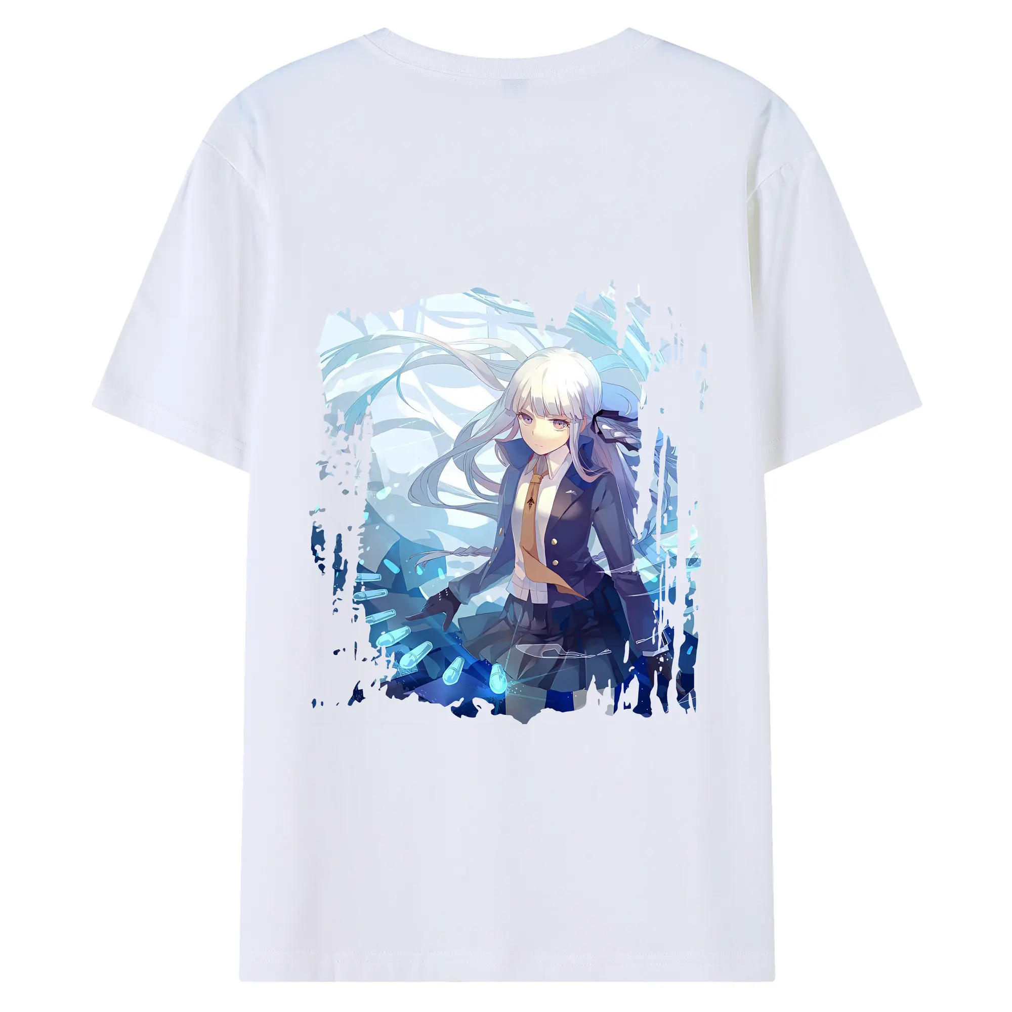 ダンガンロンパ グッズ,霧切響子 - 綿100％ 半袖Tシャツ ・ バックプリント ・ 快適 通気性 ・ 日常使い 散歩 スポーツ用