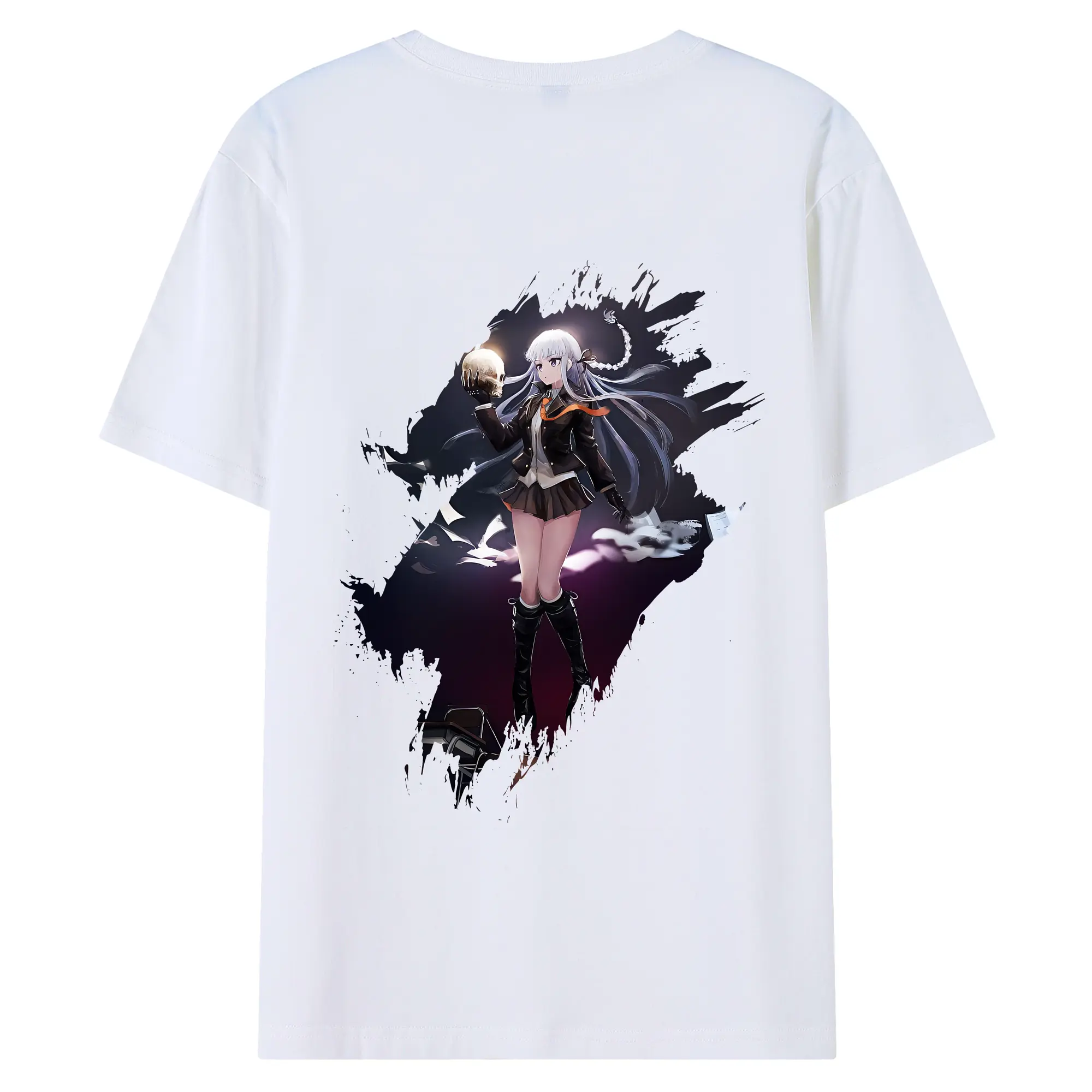 ダンガンロンパ グッズ,霧切響子 - 綿100％ 半袖Tシャツ ・ バックプリント ・ 快適 通気性 ・ 日常使い 散歩 スポーツ用