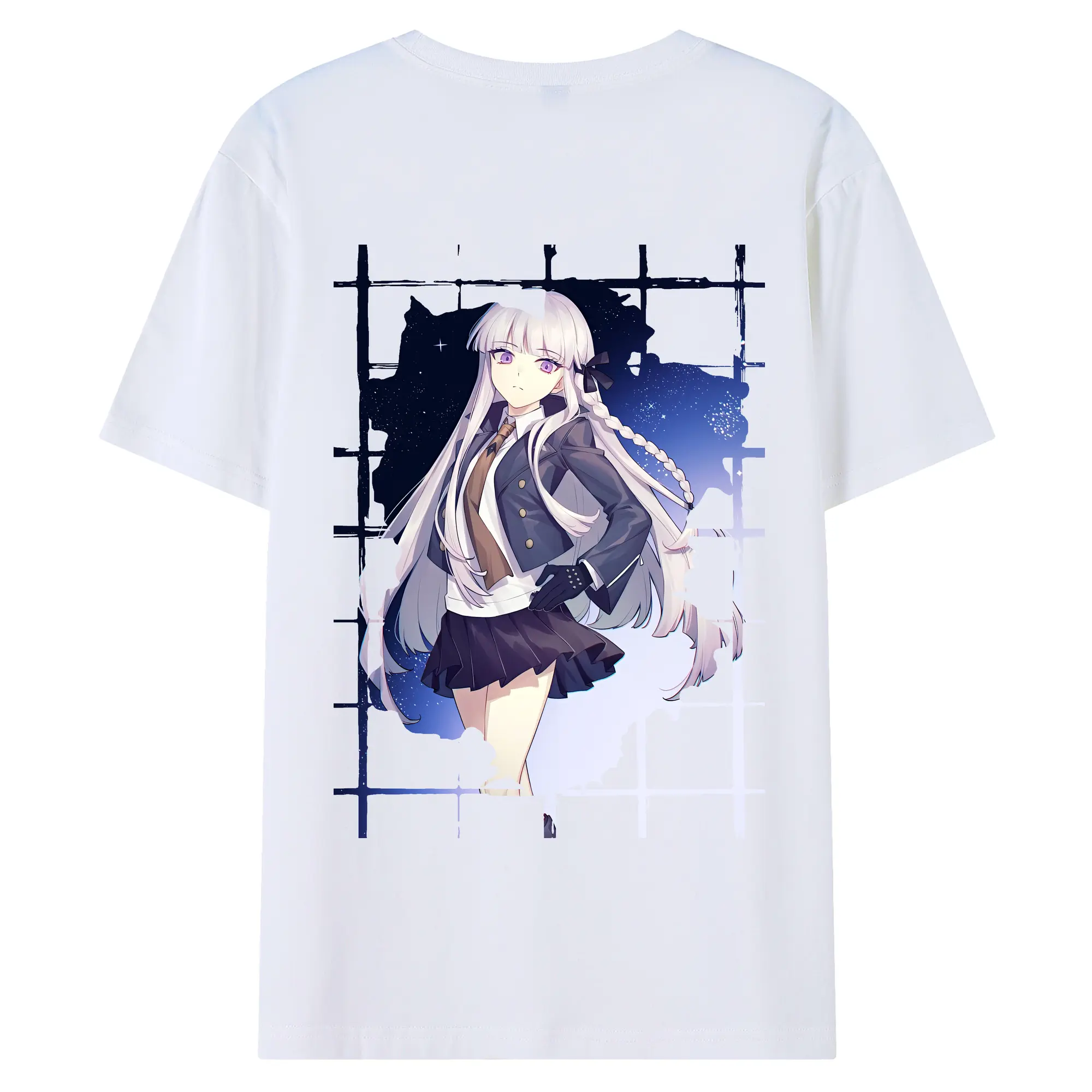 ダンガンロンパ グッズ,霧切響子 - 綿100％ 半袖Tシャツ ・ バックプリント ・ 快適 通気性 ・ 日常使い 散歩 スポーツ用