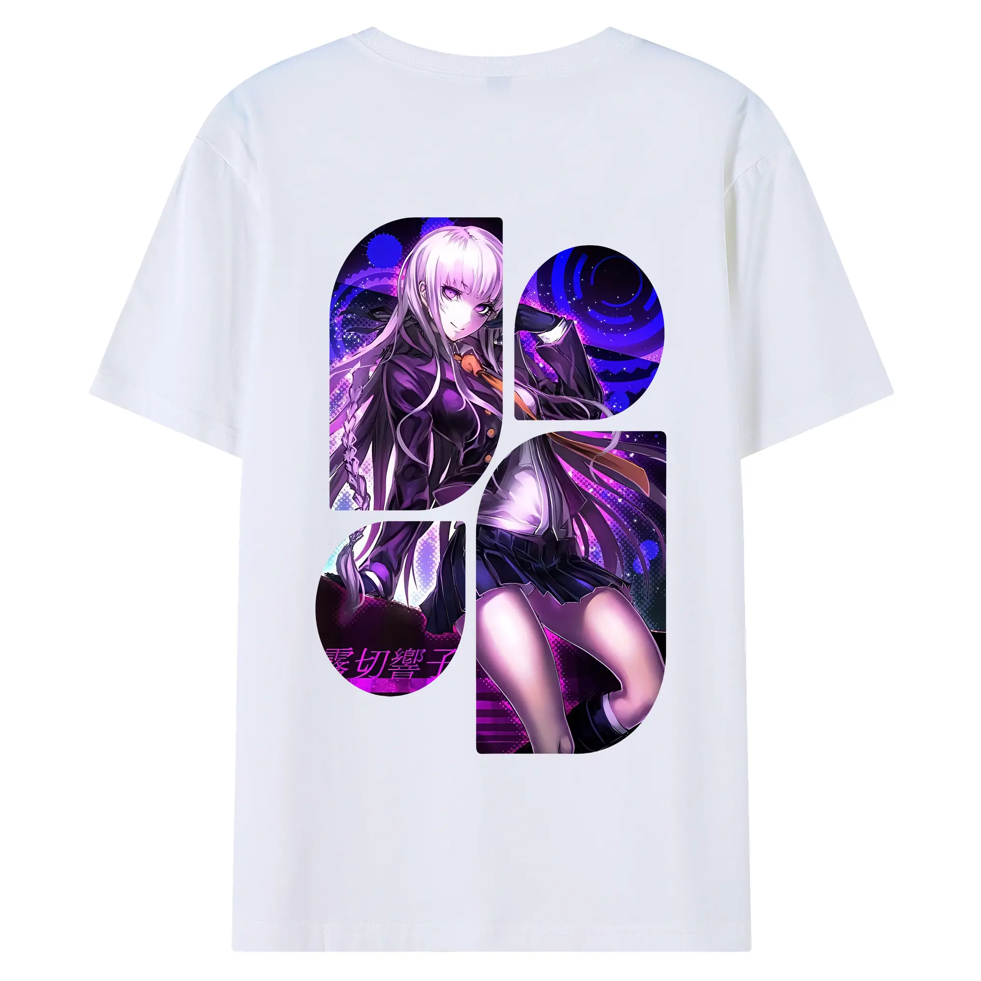 ダンガンロンパ グッズ,霧切響子 - 綿100％ 半袖Tシャツ ・ バックプリント ・ 快適 通気性 ・ 日常使い 散歩 スポーツ用