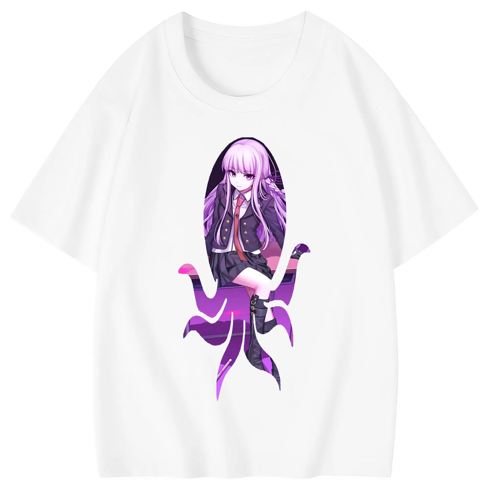 ダンガンロンパ グッズ,霧切響子 - 綿100％ キッズTシャツ ・ フロントプリント ・ 快適 通気性 ・ スポーツ カジュアル 散歩用