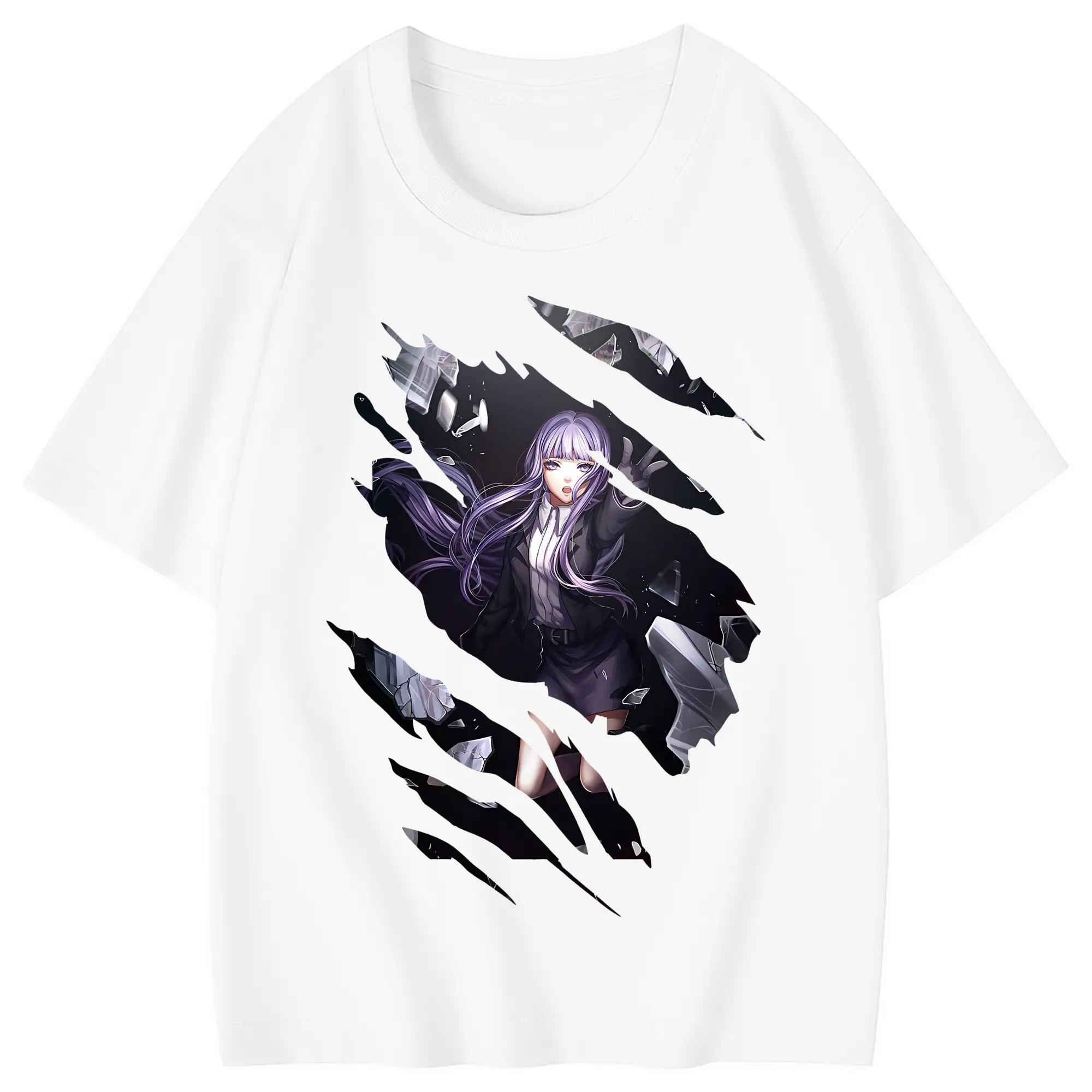 ダンガンロンパ グッズ,霧切響子 - 綿100％ キッズTシャツ ・ フロントプリント ・ 快適 通気性 ・ スポーツ カジュアル 散歩用