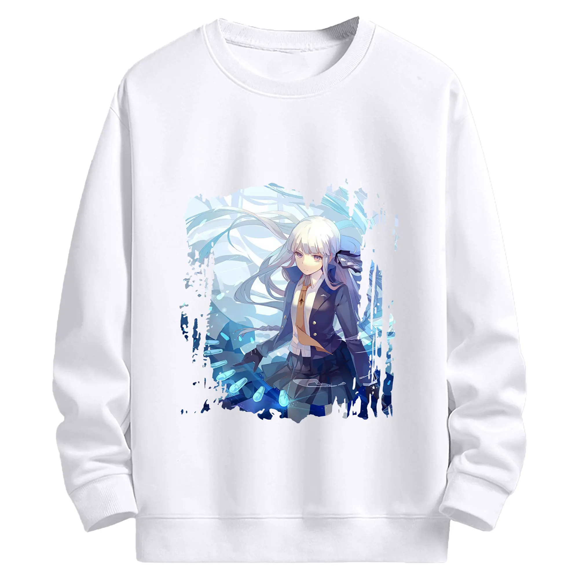 ダンガンロンパ グッズ,霧切響子 - 高品質 クルーネック スウェット ・ コットン59％ ポリエステル41％ ・ ユニセックス 長袖 トレーナー ・ カジュアル デイリー スポーツ 散歩用