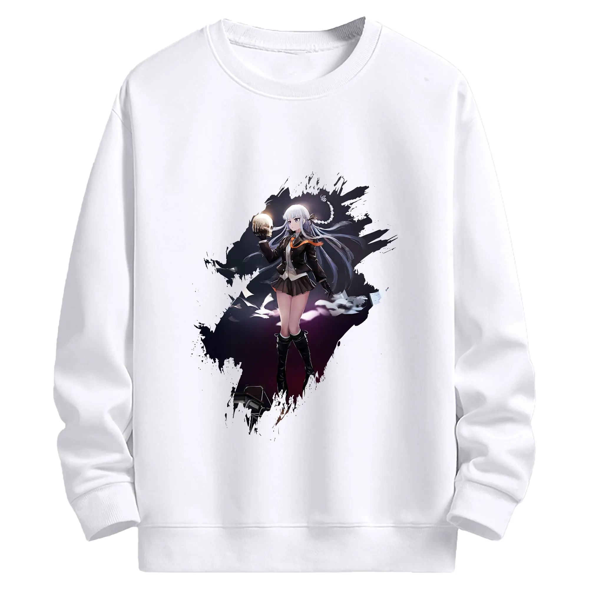 ダンガンロンパ グッズ,霧切響子 - 高品質 クルーネック スウェット ・ コットン59％ ポリエステル41％ ・ ユニセックス 長袖 トレーナー ・ カジュアル デイリー スポーツ 散歩用