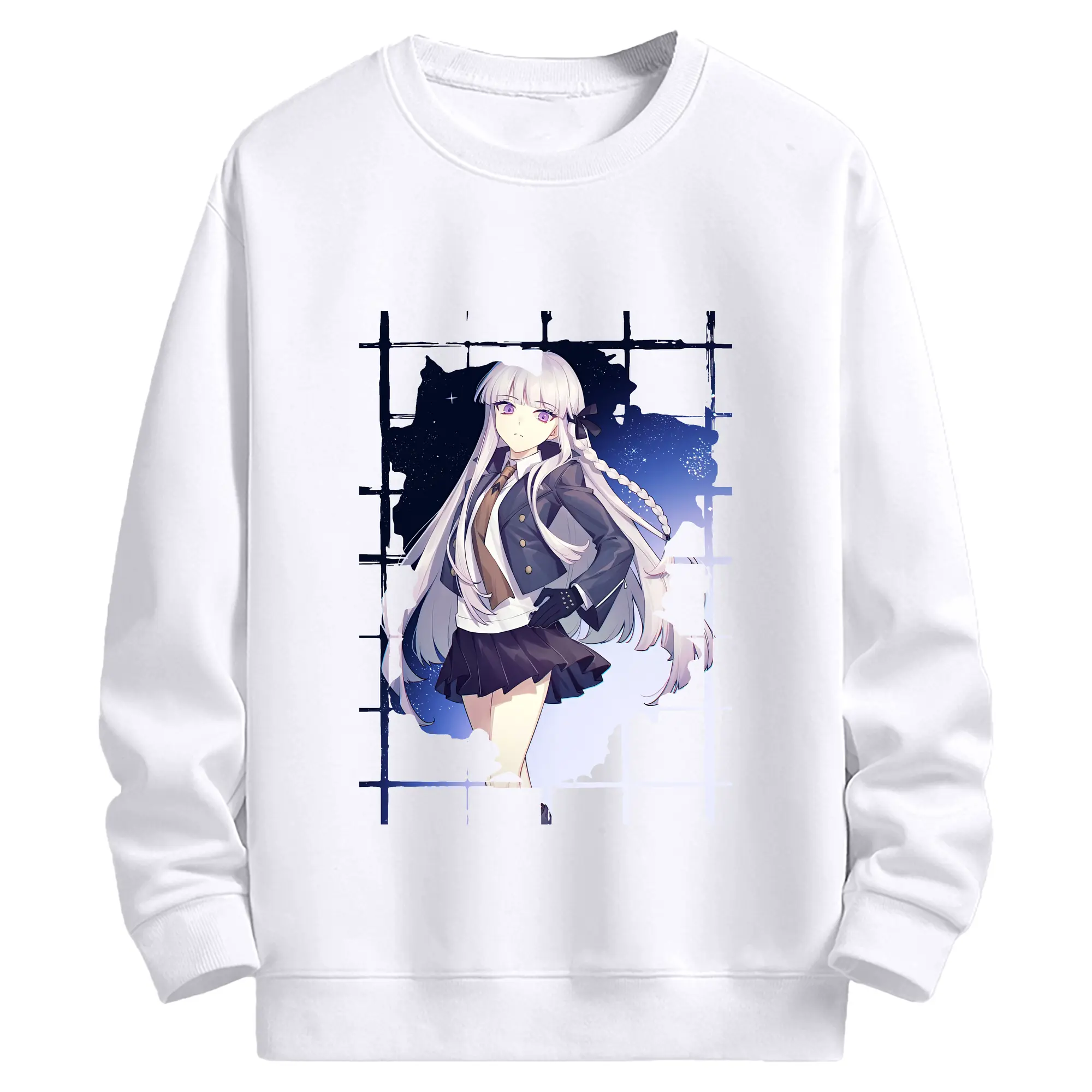 ダンガンロンパ グッズ,霧切響子 - 高品質 クルーネック スウェット ・ コットン59％ ポリエステル41％ ・ ユニセックス 長袖 トレーナー ・ カジュアル デイリー スポーツ 散歩用