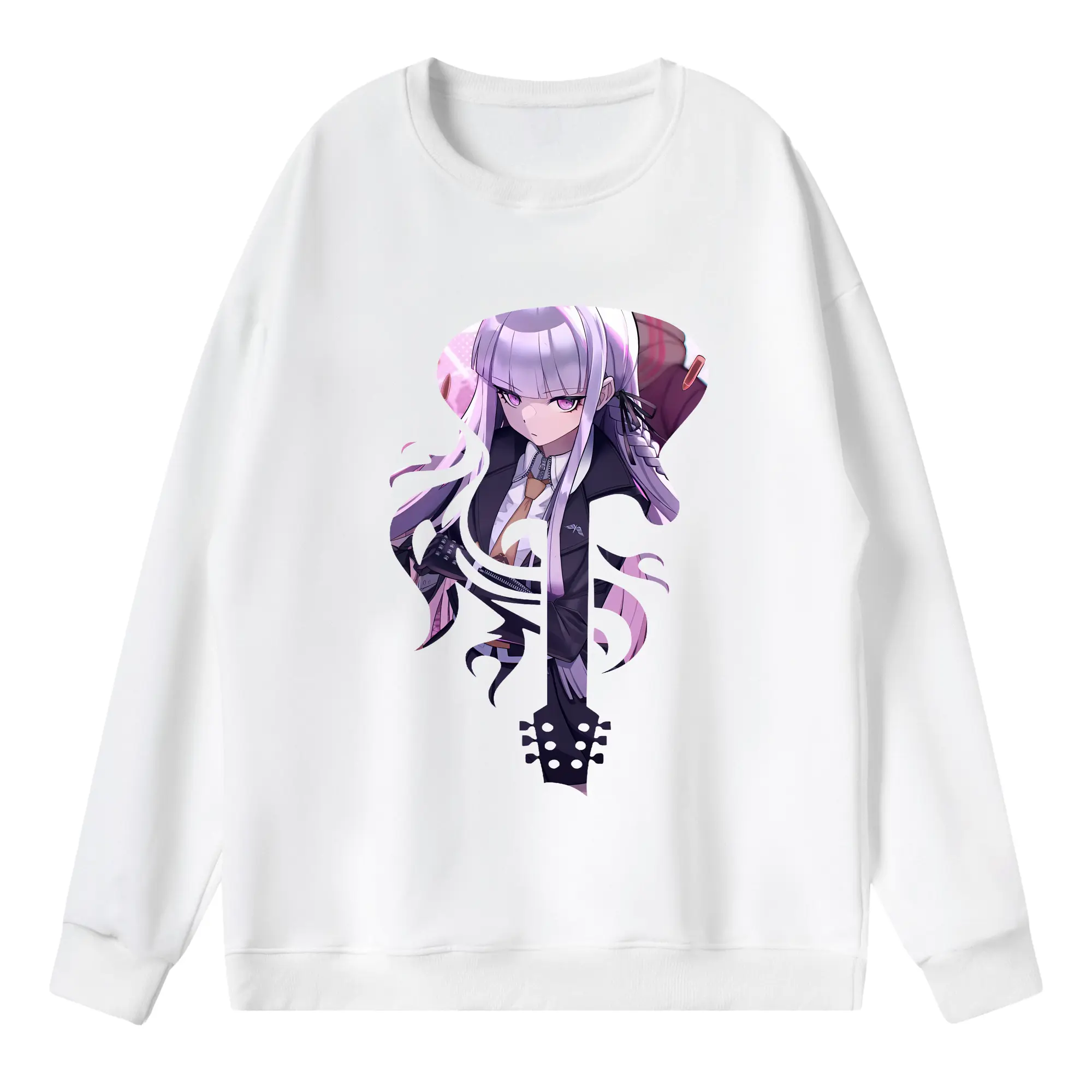 ダンガンロンパ グッズ,霧切響子 - 薄手 クルーネック スウェット 裏毛260g · ポリエステル 春秋向け カジュアル 男女兼用 · トレーナー デイリー スポーツ 散歩に最適