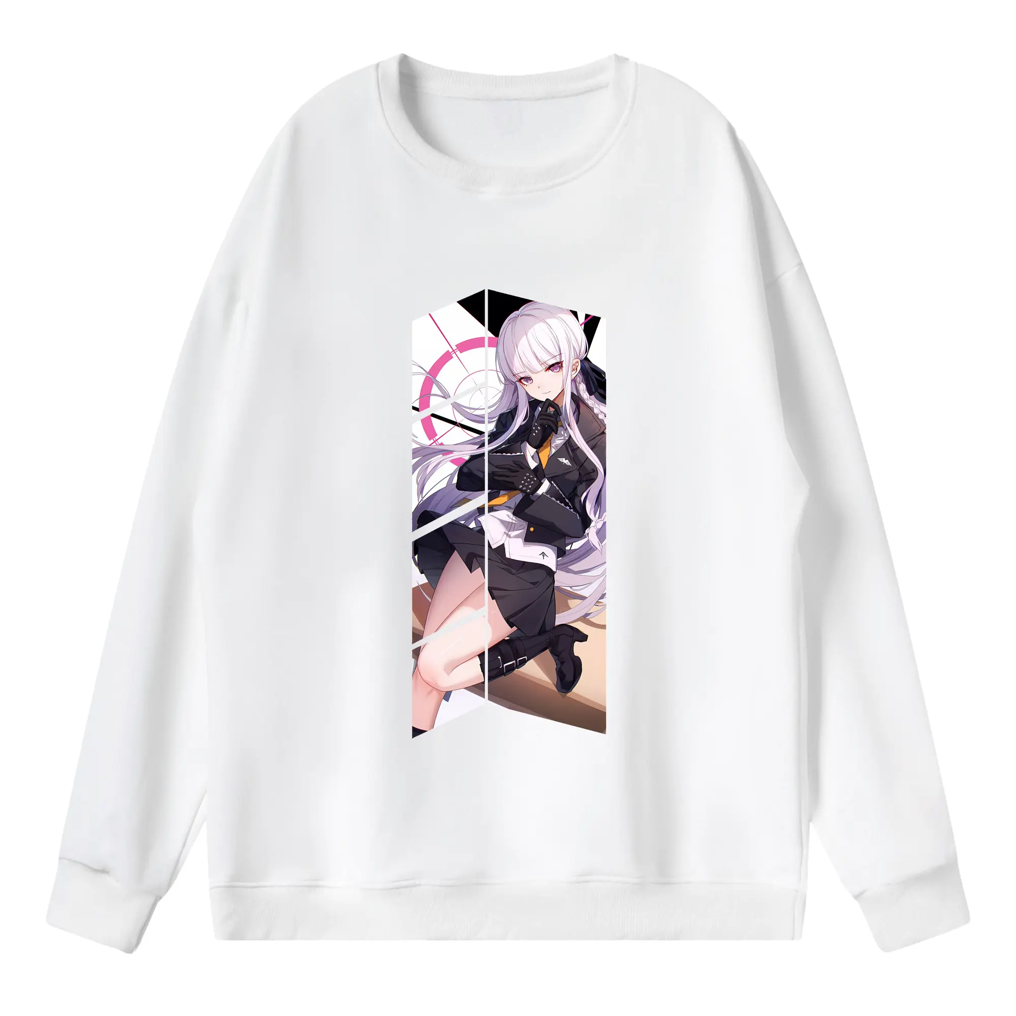 ダンガンロンパ グッズ,霧切響子 - 薄手 クルーネック スウェット 裏毛260g · ポリエステル 春秋向け カジュアル 男女兼用 · トレーナー デイリー スポーツ 散歩に最適