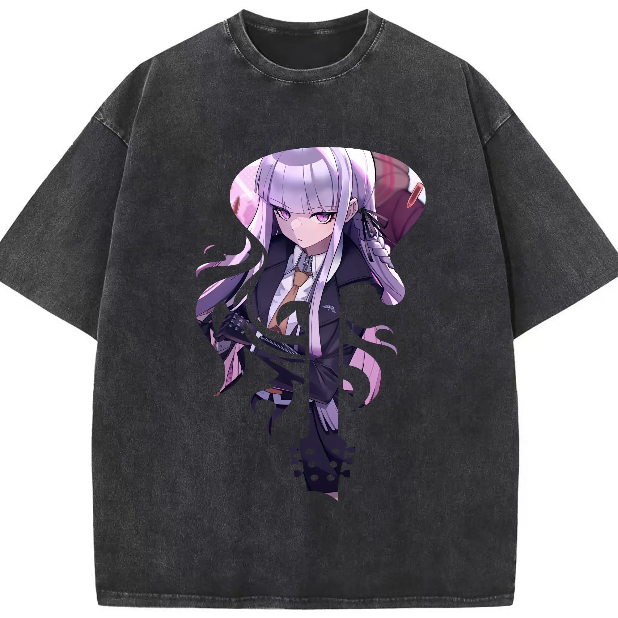 ダンガンロンパ グッズ,霧切響子 - 綿100％ ヴィンテージ風 半袖Tシャツ ・ フロントプリント ・ 柔らか肌触り ・ 通気性 快適 ・ スポーツ カジュアル 外出用