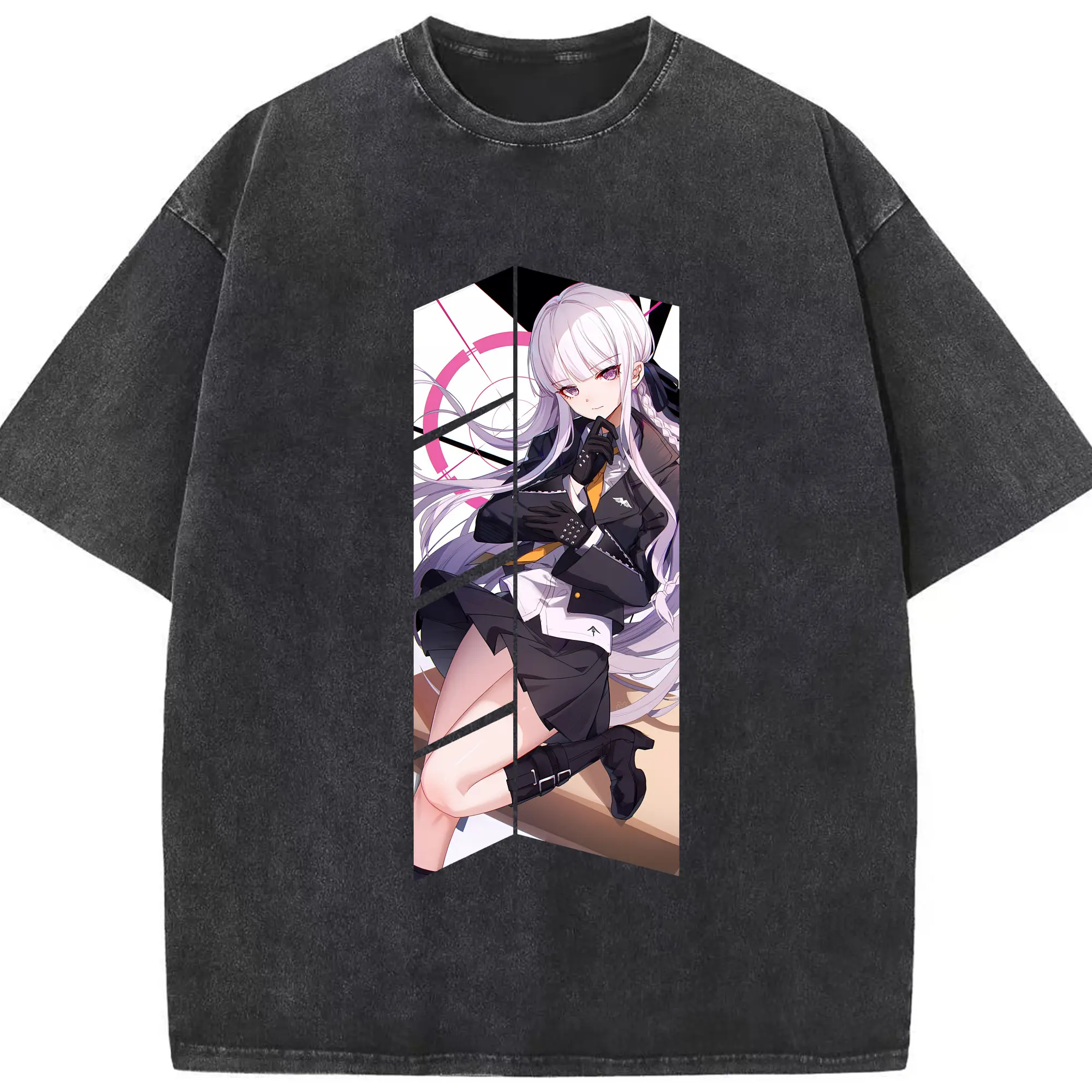 ダンガンロンパ グッズ,霧切響子 - 綿100％ ヴィンテージ風 半袖Tシャツ ・ フロントプリント ・ 柔らか肌触り ・ 通気性 快適 ・ スポーツ カジュアル 外出用