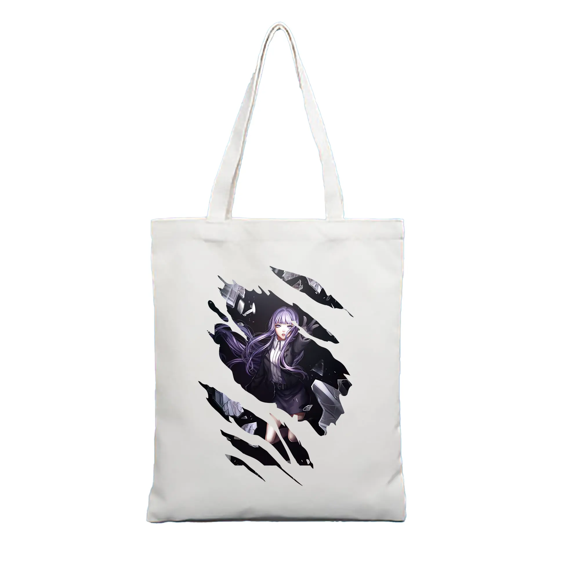 ダンガンロンパ グッズ,霧切響子 - 縦型キャンバス手提げバッグ（トートバッグ） ・ キャンバス素材 ・ ショッピング用 ・ 軽量 丈夫 お手入れ簡単