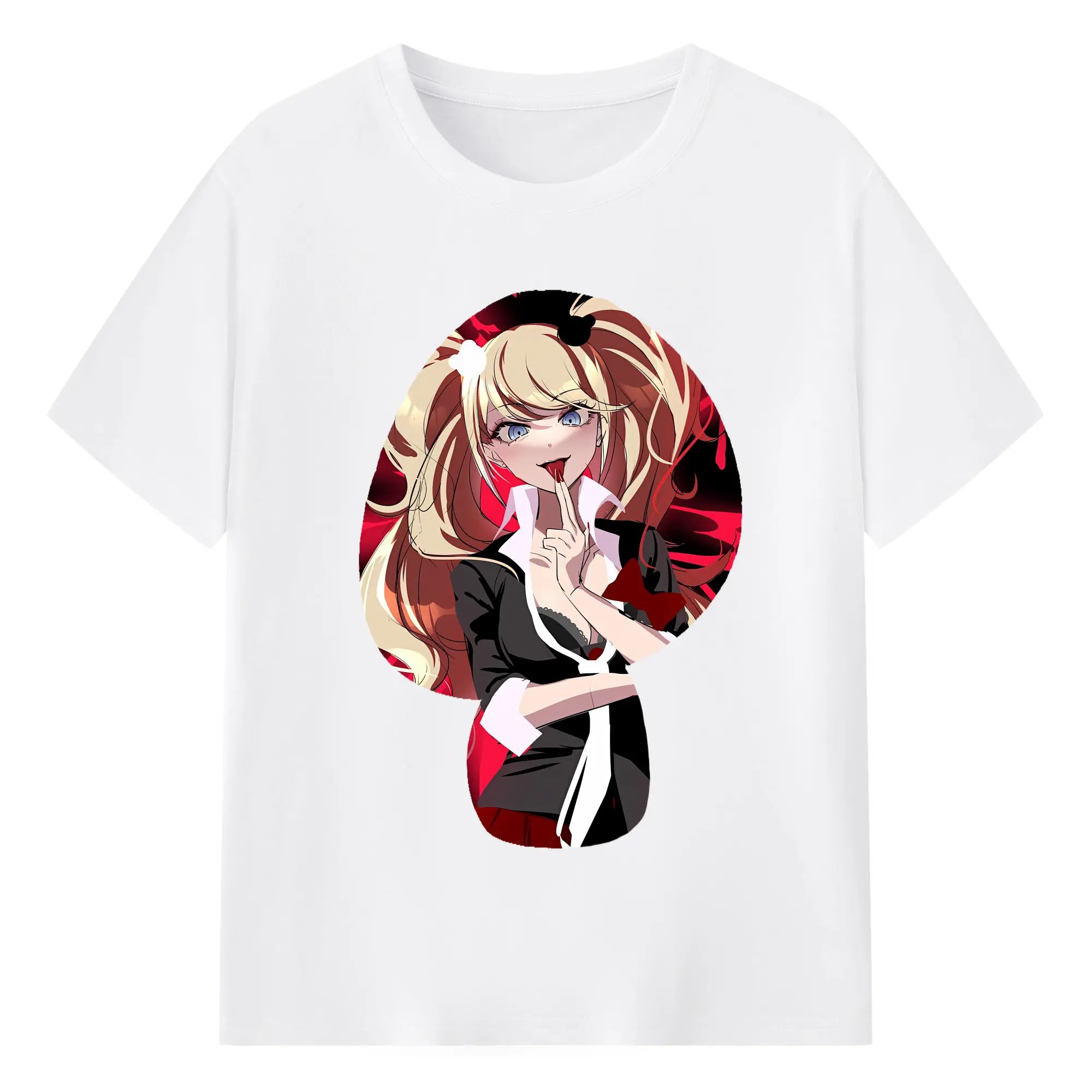 ダンガンロンパ グッズ,江ノ島盾子 - 綿100％ 半袖Tシャツ ・ フロントプリント ・ 快適 通気性 ・ 日常使い 散歩 スポーツ用