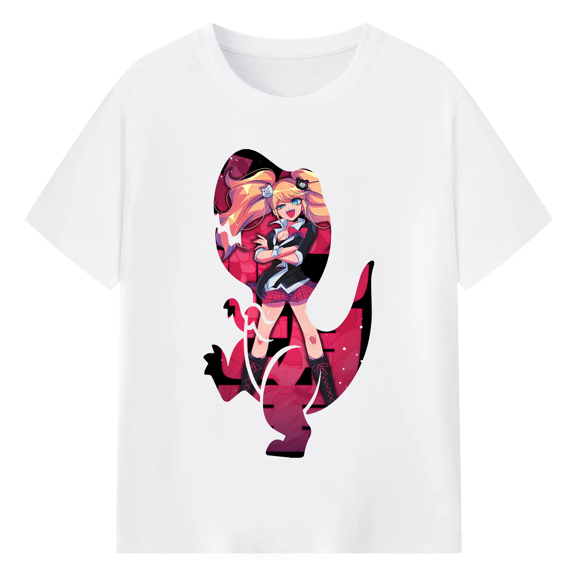 ダンガンロンパ グッズ,江ノ島盾子 - 綿100％ 半袖Tシャツ ・ フロントプリント ・ 快適 通気性 ・ 日常使い 散歩 スポーツ用