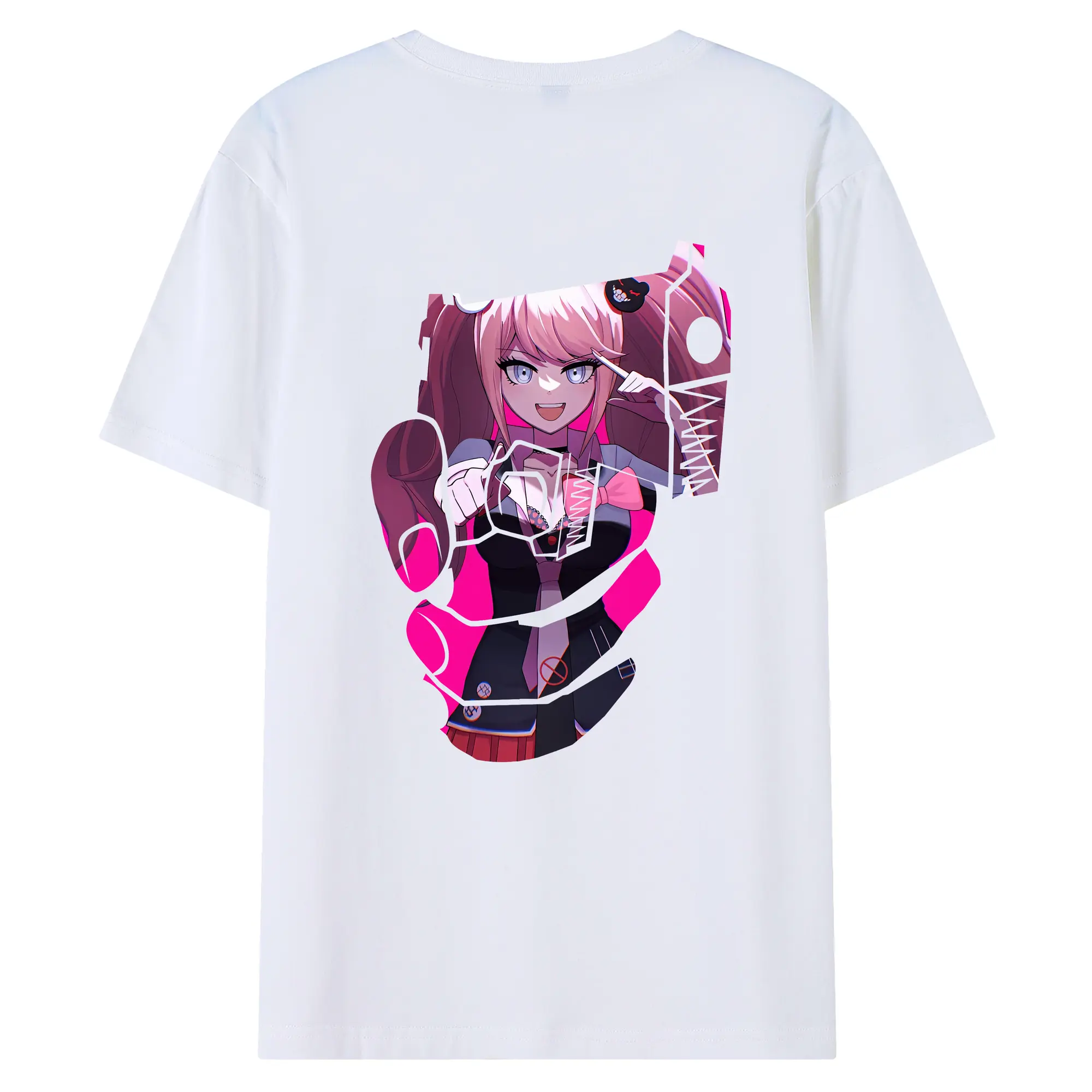 ダンガンロンパ グッズ,江ノ島盾子 - 綿100％ 半袖Tシャツ ・ バックプリント ・ 快適 通気性 ・ 日常使い 散歩 スポーツ用